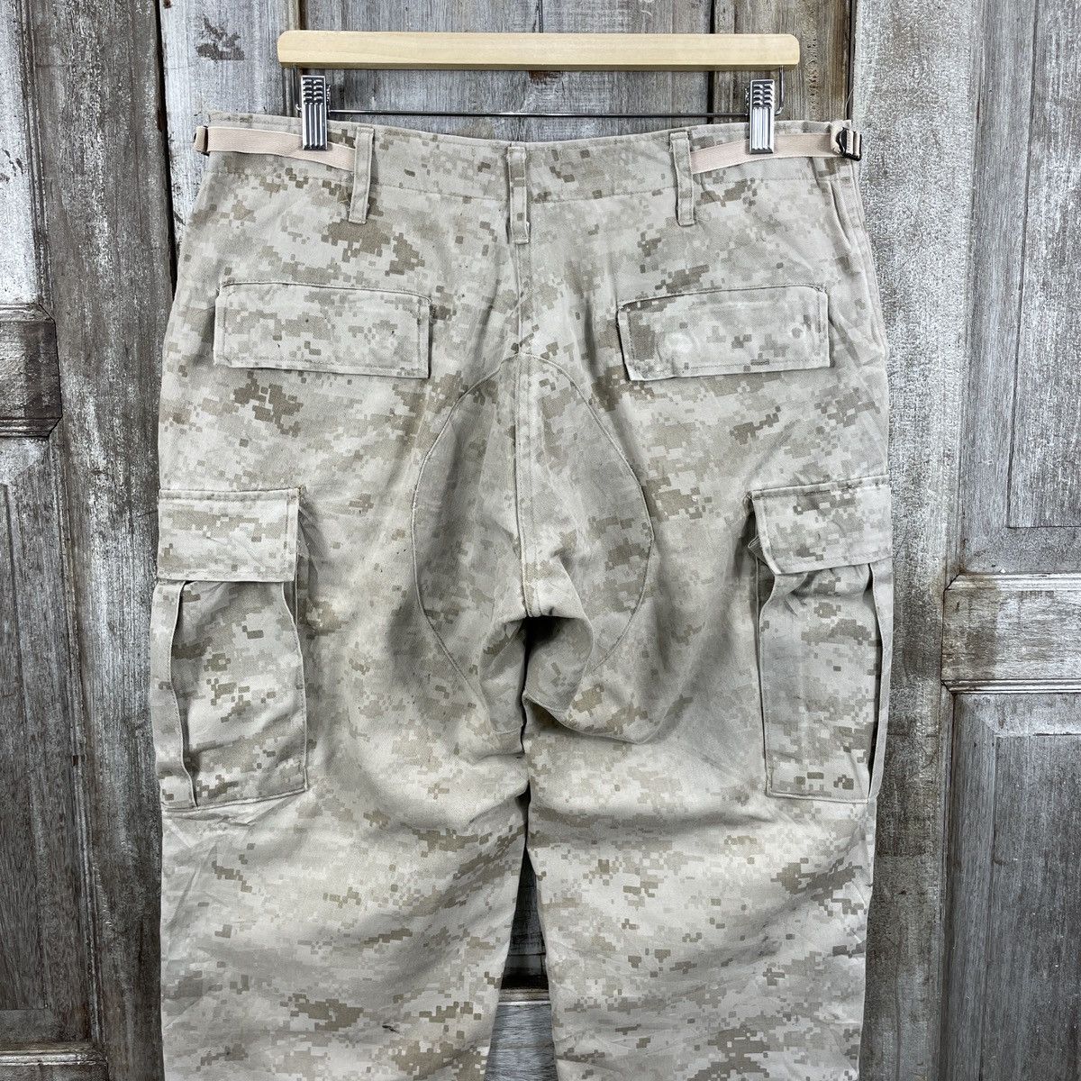 Vintage Vintage Camo Military Distressed Double Knee Cargo Pants Size US 35 - 3 Thumbnail