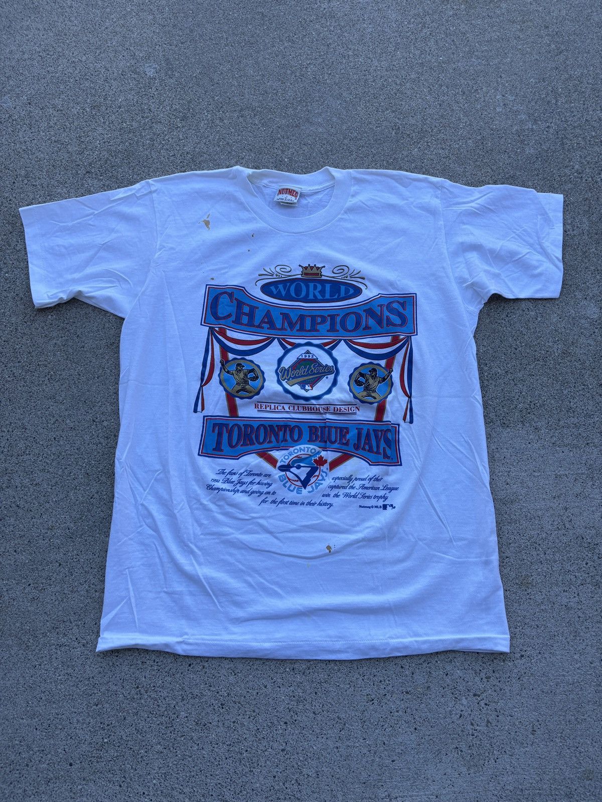 MLB 1992 Nutmeg MLB Toronto Blue Jays World Series Champs Sz XL Size US XL / EU 56 / 4 - 1 Thumbnail