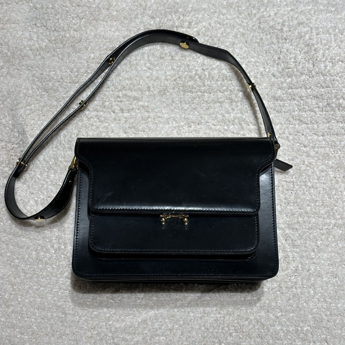 Marni Marni Truck Should Bag - Black Smooth Leather Size ONE SIZE - 3 Thumbnail