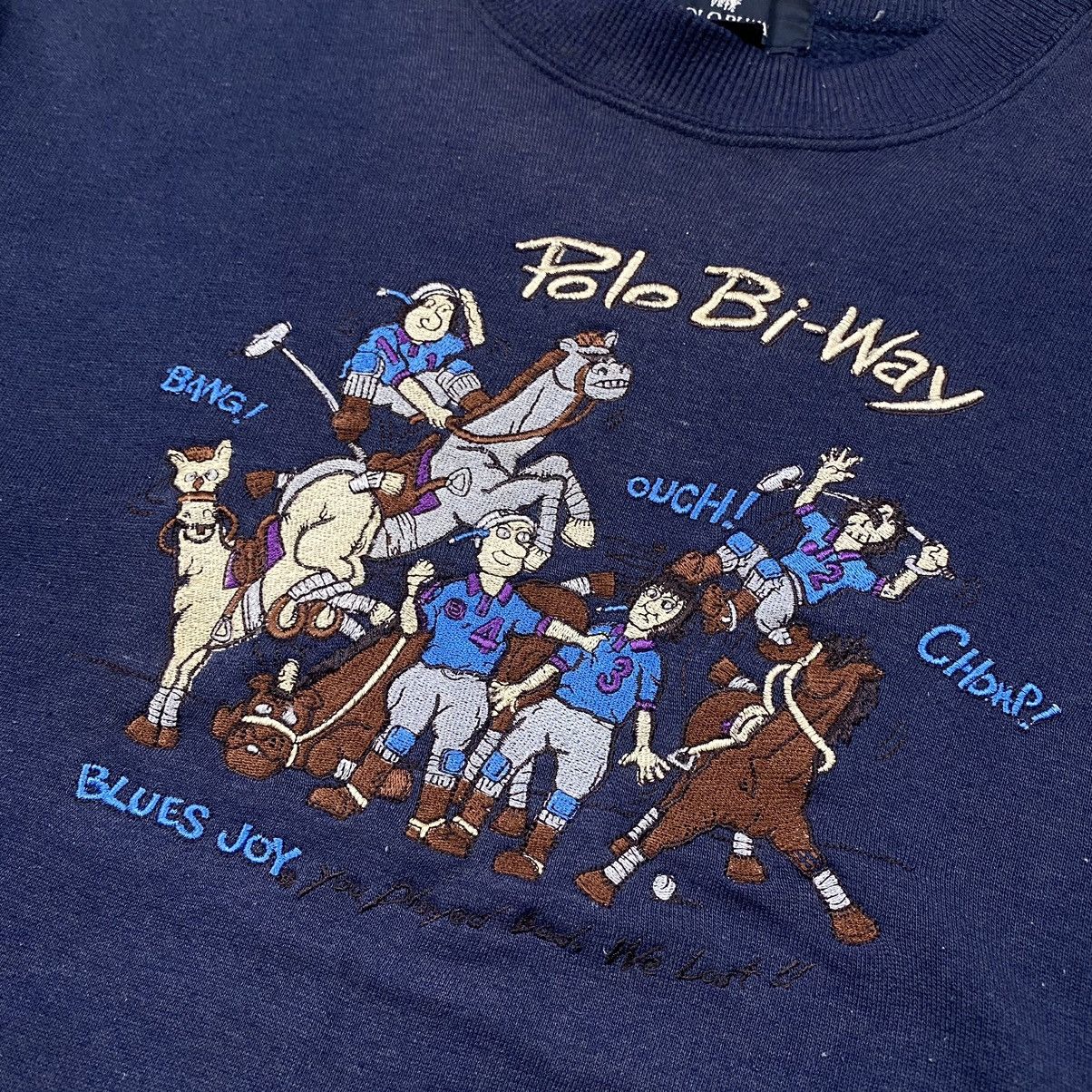 Japanese Brand × Vintage Rare Polo Bi-Way Parody Humor Boxy Crewneck Size US M / EU 48-50 / 2 - 2 Thumbnail