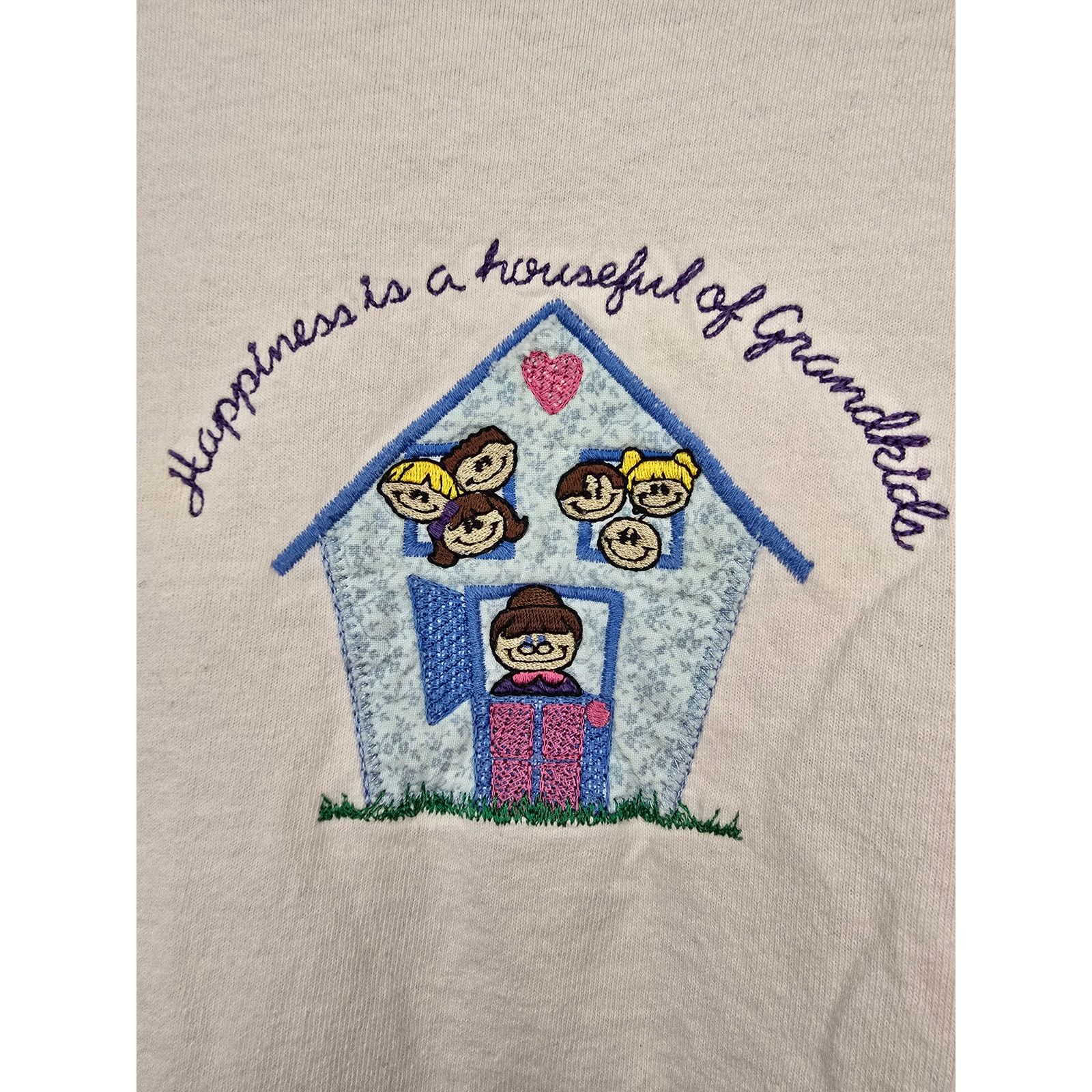 Anvil × Vintage Vintage Grandma Happiness Is A House Full Of Grandkids Shirt Size US L / EU 52-54 / 3 - 4 Thumbnail
