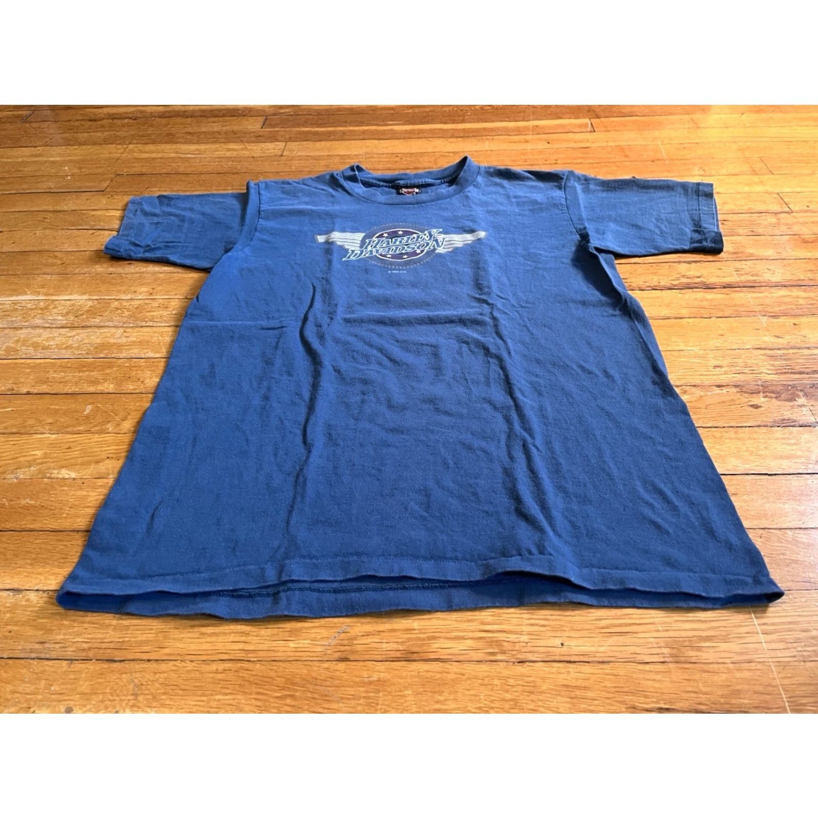 Harley Davidson VINTAGE Harley-Davidson Chicago Shirt Men’s L Blue 90s Logo Graphic Print T-Shirt Size US L / EU 52-54 / 3 - 3 Thumbnail