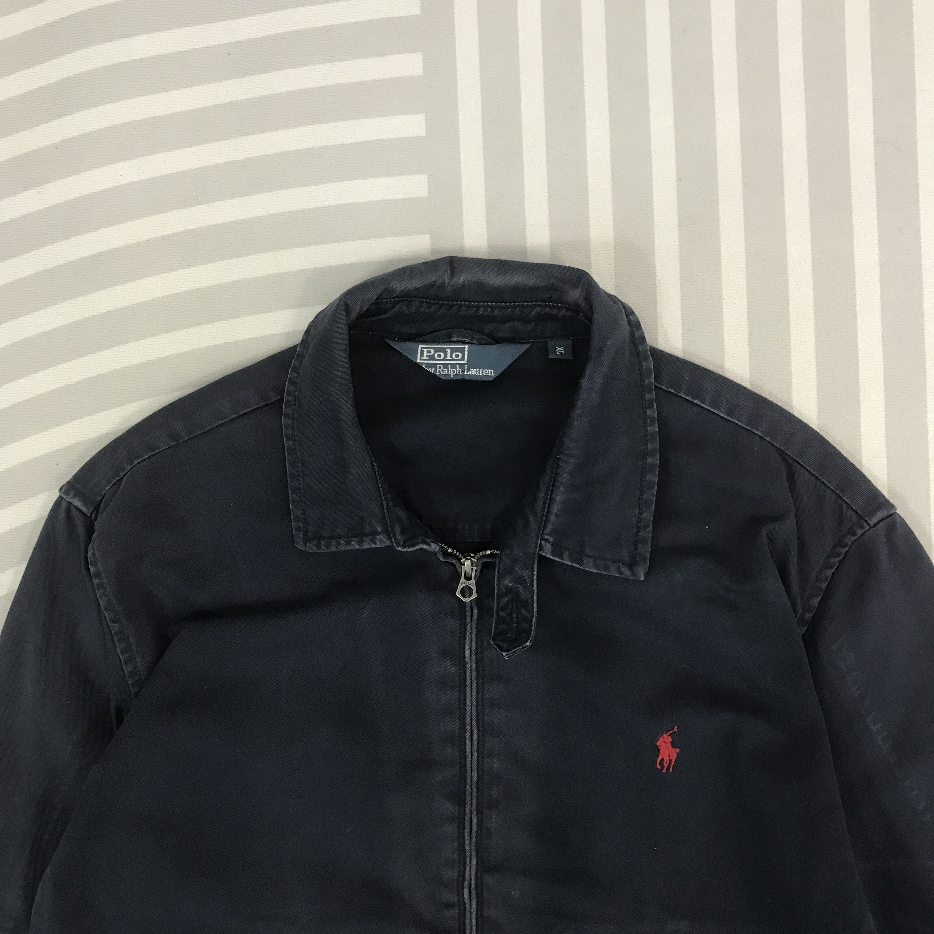 Polo Ralph Lauren × Vintage Vintage Polo Ralph Lauren Navy faded Jacket Size US XL / EU 56 / 4 - 2 Thumbnail