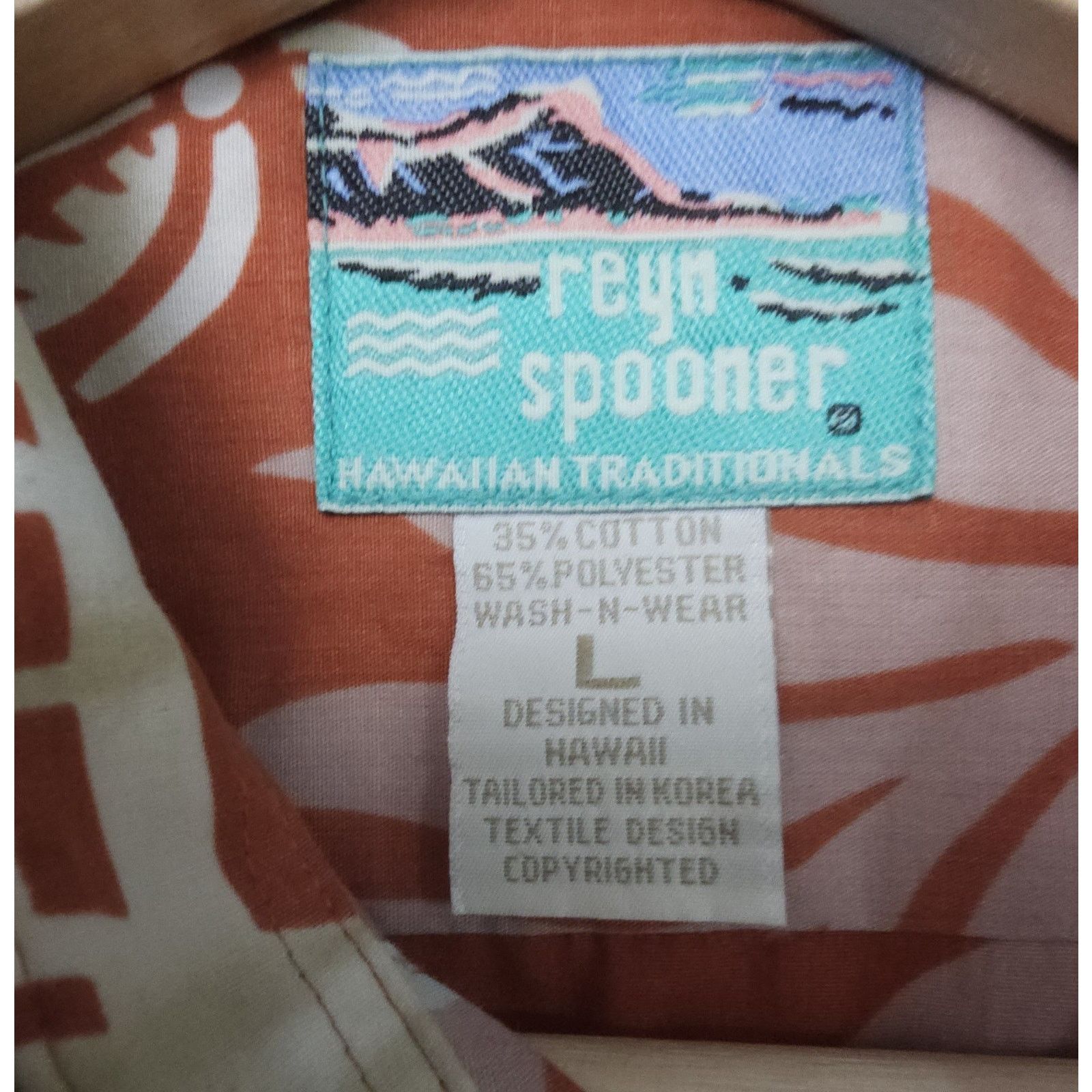 Reyn Spooner Reyn Spooner Classic Reverse Print Hawaiian Palm Shirt Size US L / EU 52-54 / 3 - 5 Thumbnail