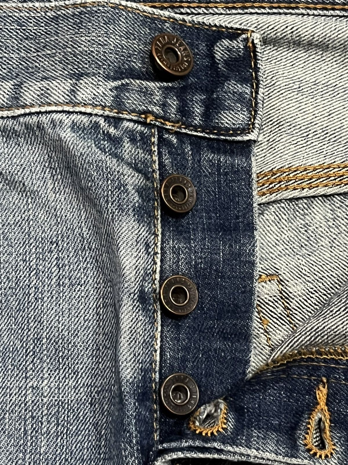Le Grande Bleu (L.G.B.) ⚡️Distressed⚡️Zara Destroy Grunge Style Blue Washed Flare Jean Size US 34 / EU 50 - 6 Thumbnail