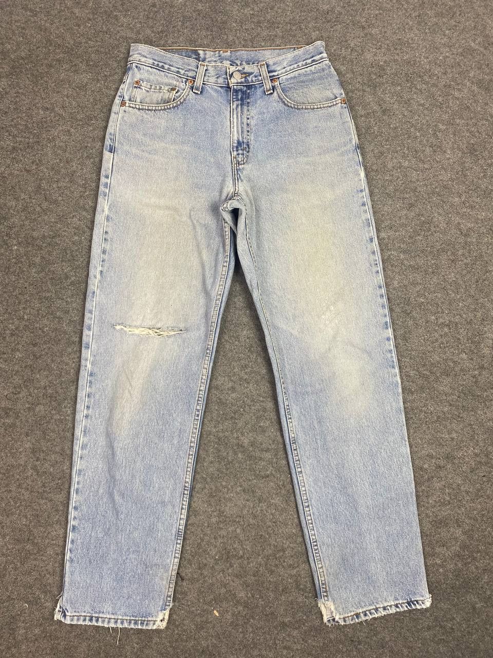 Levi's vintage levis 550 relaxed fit distressed denim nice design Size US 31 - 8 Thumbnail