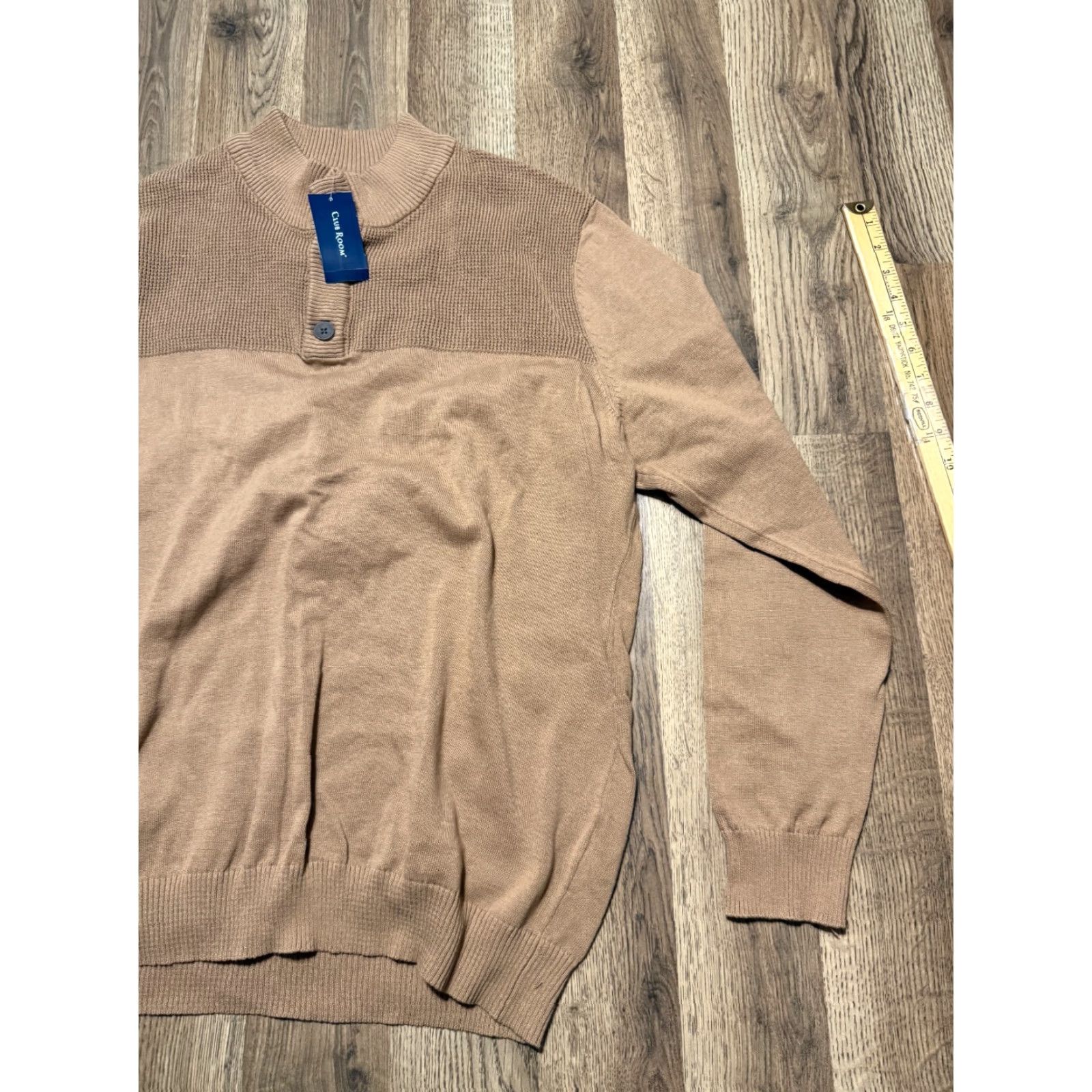 Club Room VINTAGE would not apply here; based on rules, keep as: Club Room Sweater Men's XL Mocha Brown V-Neck Pullover 3/4 Button NWT Size US XL / EU 56 / 4 - 4 Thumbnail
