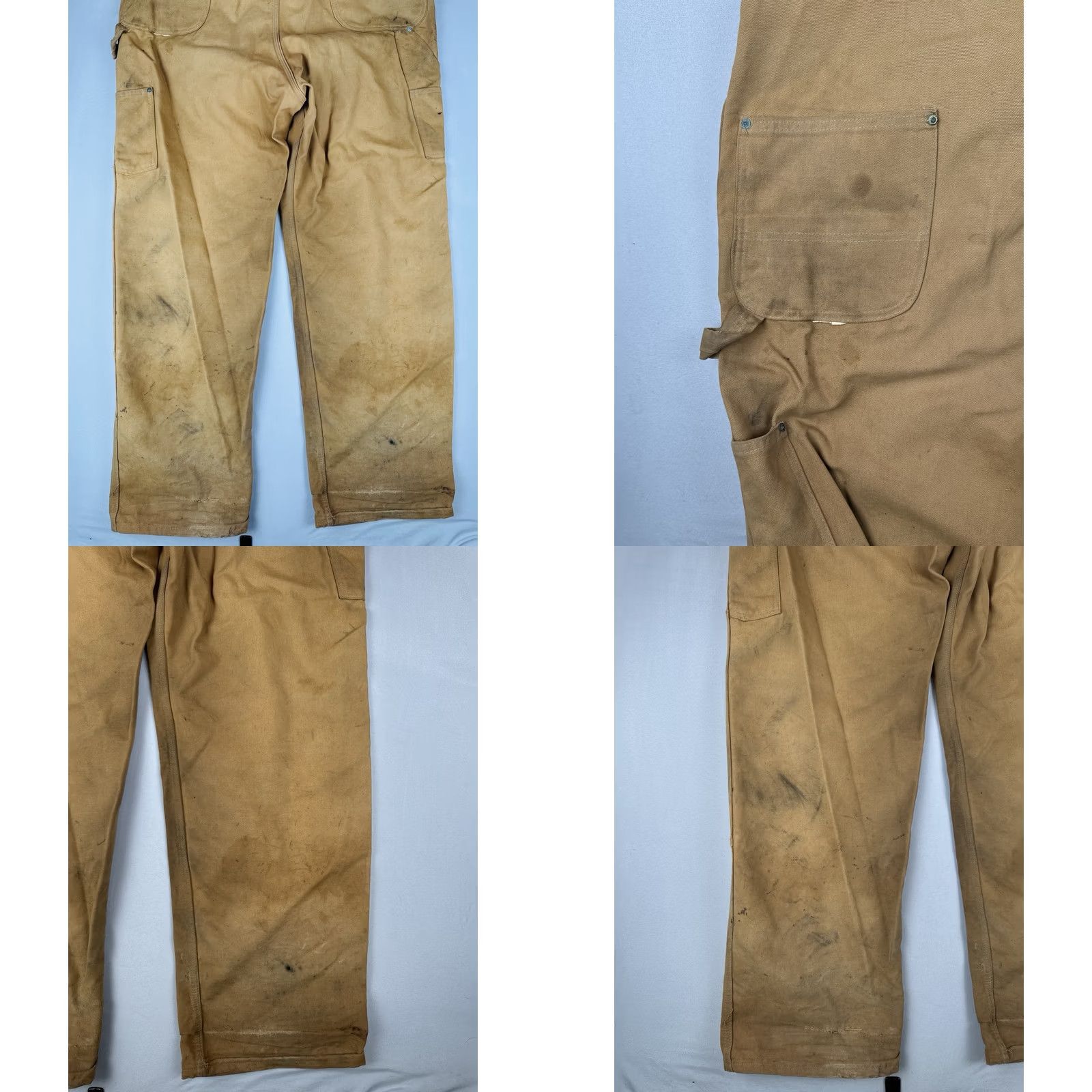 Carhartt VINTAGE Carhartt Overalls USA Made Union 100 Year Double Knee Distressed Brown Mens 42 Size US 42 / EU 58 - 10 Thumbnail