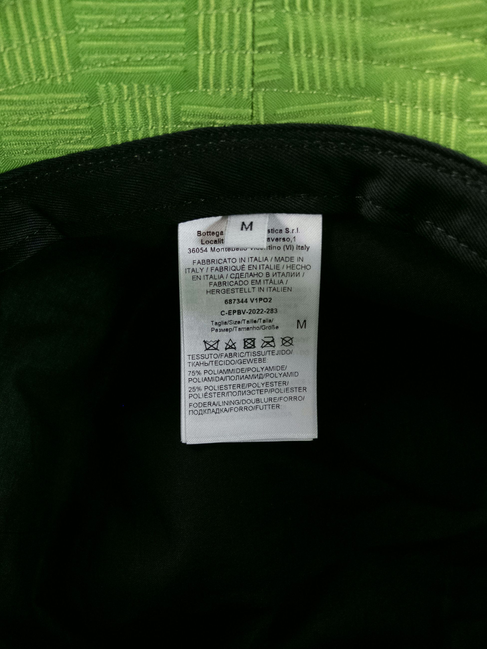 Bottega Veneta BOTTEGA VENETA intrecciato pattern green bucket hat Medium q Size ONE SIZE - 9 Thumbnail