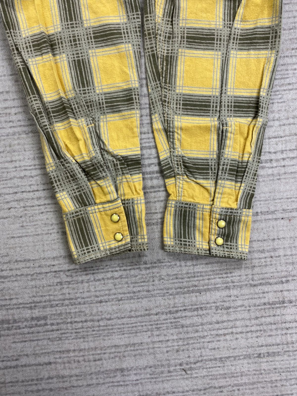 Hysteric Glamour × Japanese Brand × Vintage Vintage Hysteric Yellow Checked Button Ups Shirt Size US S / EU 44-46 / 1 - 9 Thumbnail