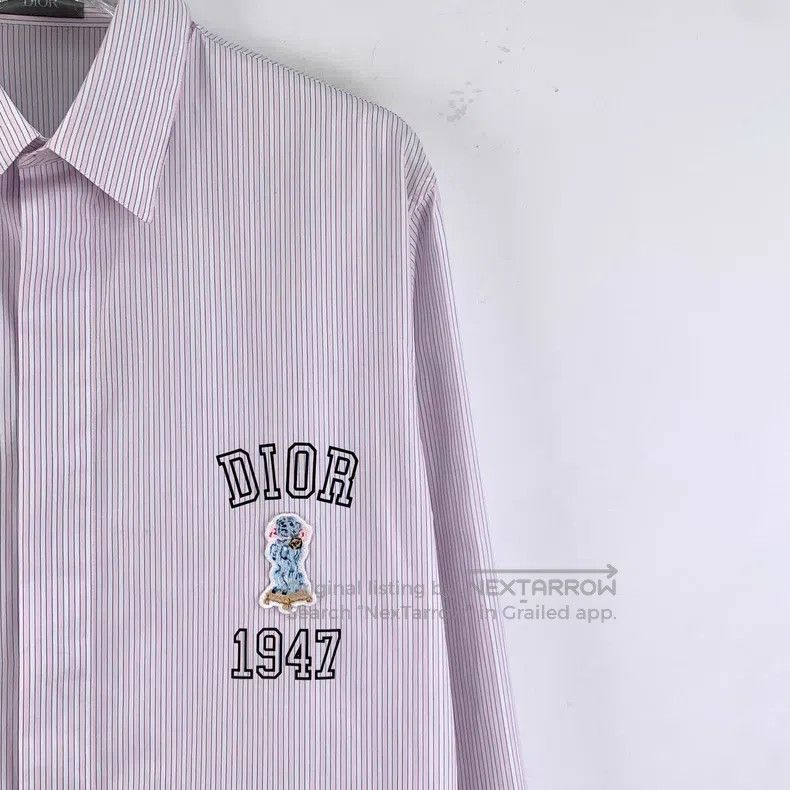 Dior Dior Size37 24 pink vertical stripe logo letter printed cot Size XS / US 0-2 / IT 36-38 - 3 Thumbnail
