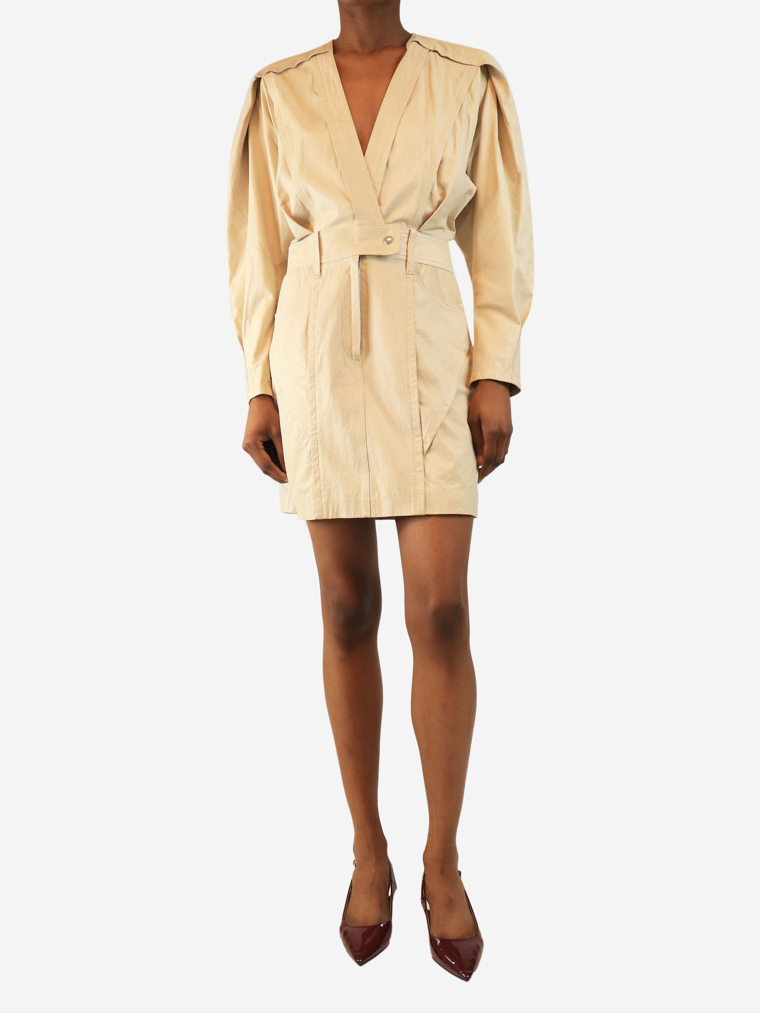 Other Cream leather mini dress - UK 8 Size S / US 4 / IT 40 - 1 Thumbnail