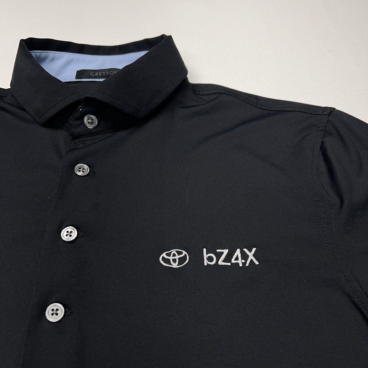 Japanese Brand Greyson Polo Shirt Black Golf Toyota BZ4X Logo Auto Car Size US M / EU 48-50 / 2 - 3 Thumbnail