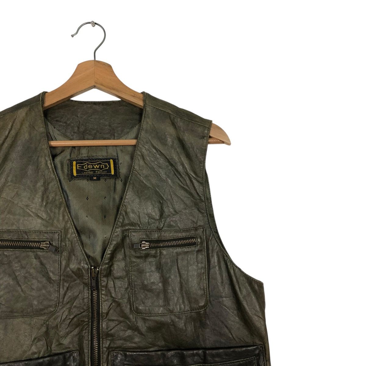 Genuine Leather 🔥VINTAGE GENUINE LEATHER BIKER JACKET DEWN ISSEY MIYAKE Size US M / EU 48-50 / 2 - 8 Thumbnail
