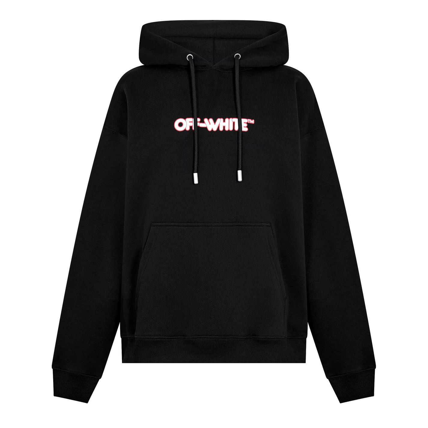 o1g2r1mq0226 Round Logo Skate Pull Over Hoodie In Black