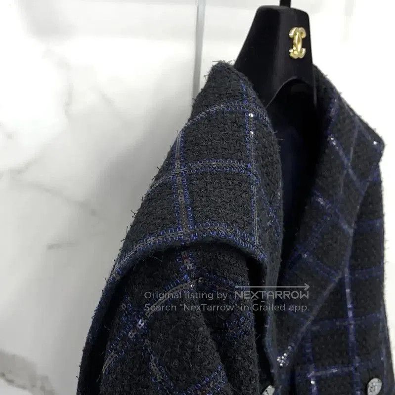 Chanel Chanel Dark Blue Cotton Blend Women's Jacket . Size M / US 6-8 / IT 42-44 - 7 Thumbnail