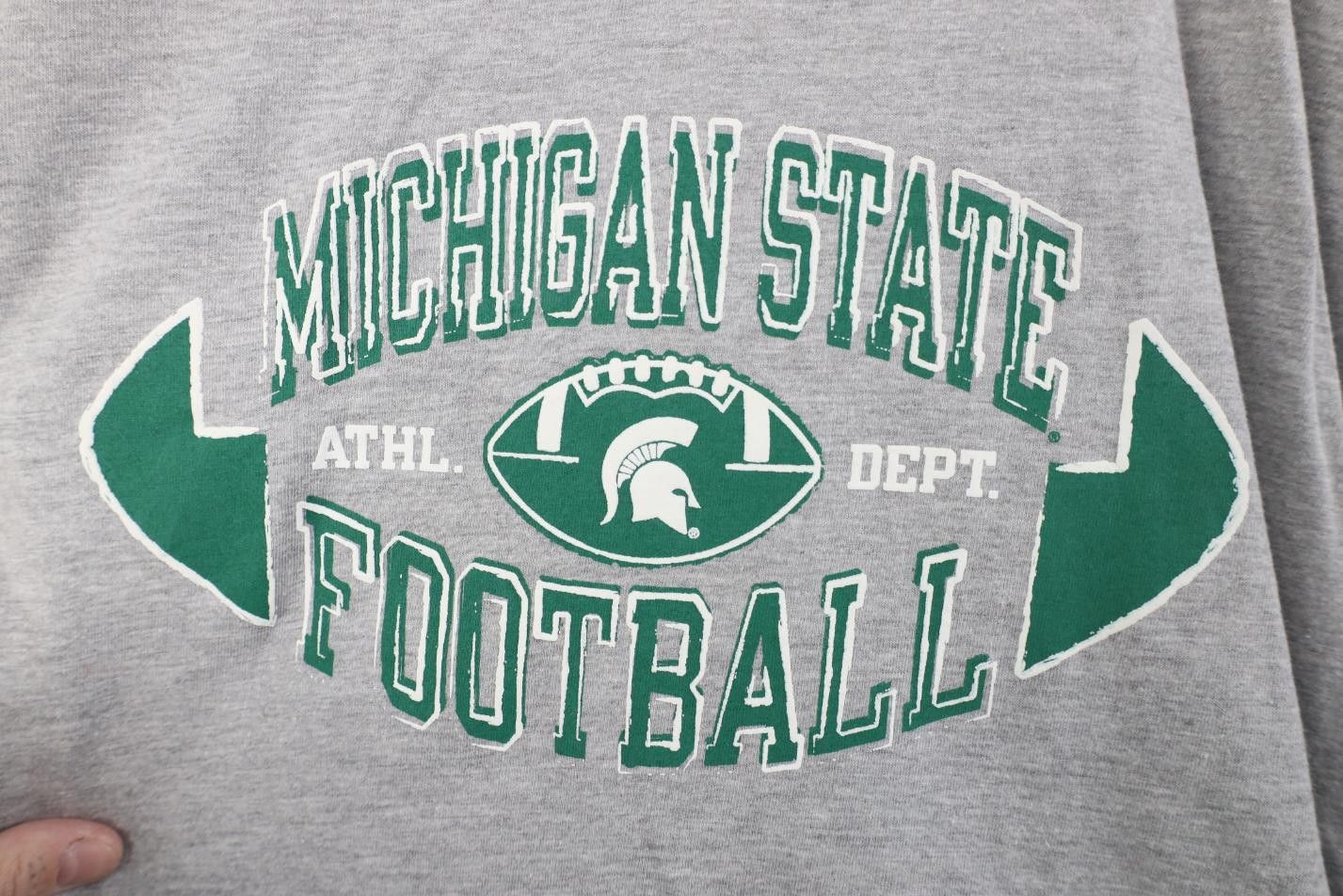 Vintage Vintage 90s Y2K Michigan State University Football T-Shirt Size US M / EU 48-50 / 2 - 4 Thumbnail