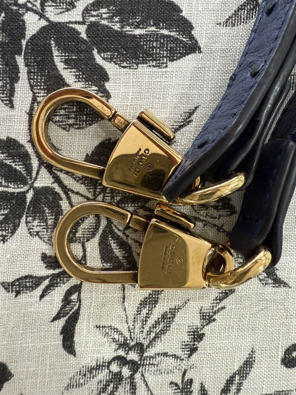 Gucci Ultra-rare limited-edition Gucci Diana Ostrich/ Bamboo tote Size ONE SIZE - 10 Thumbnail