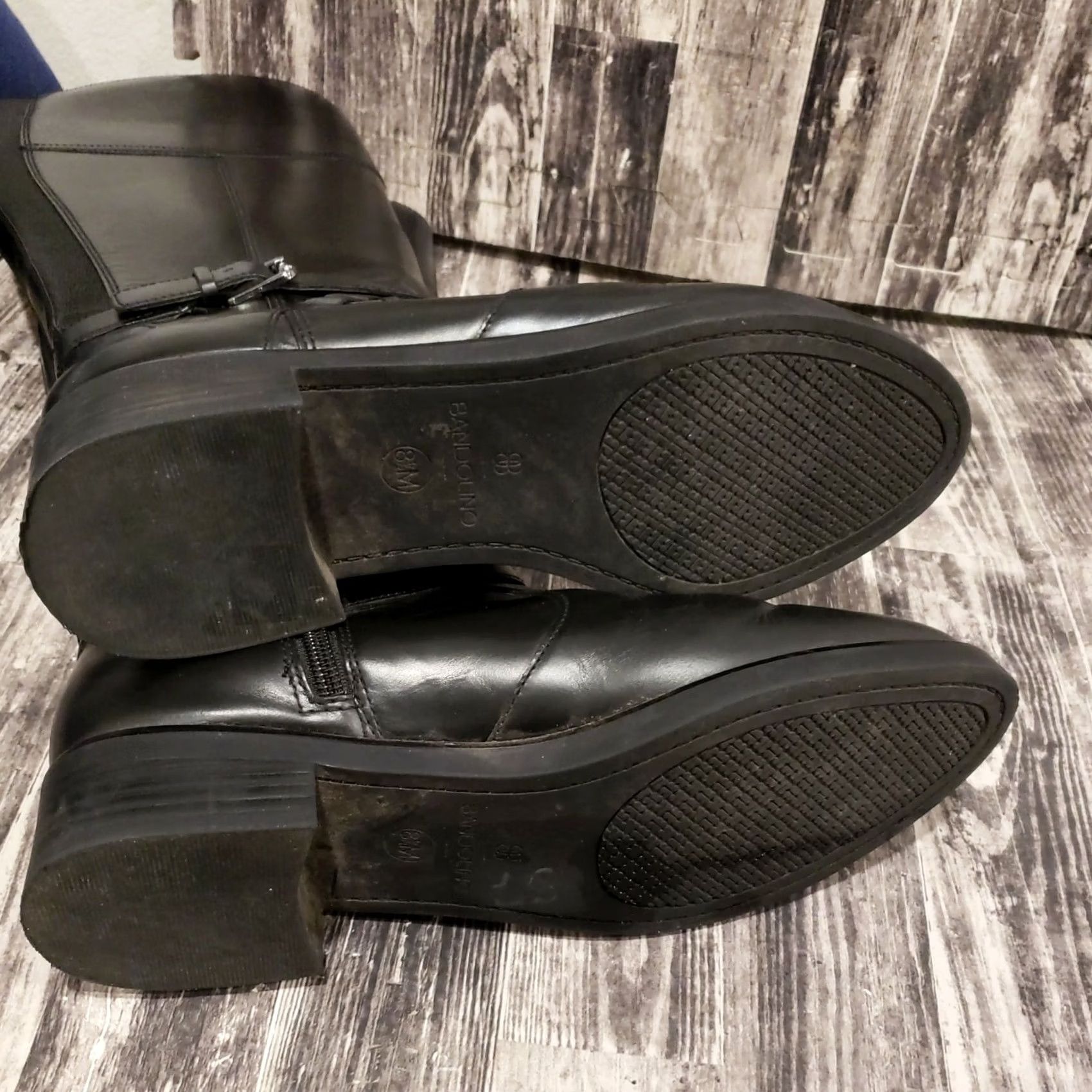Vintage BANDOLINO Boots WOMENS 8 BLACK Leather Riding Western Equestrian West Mens? No, Womens. Size US 8 / IT 38 - 5 Thumbnail