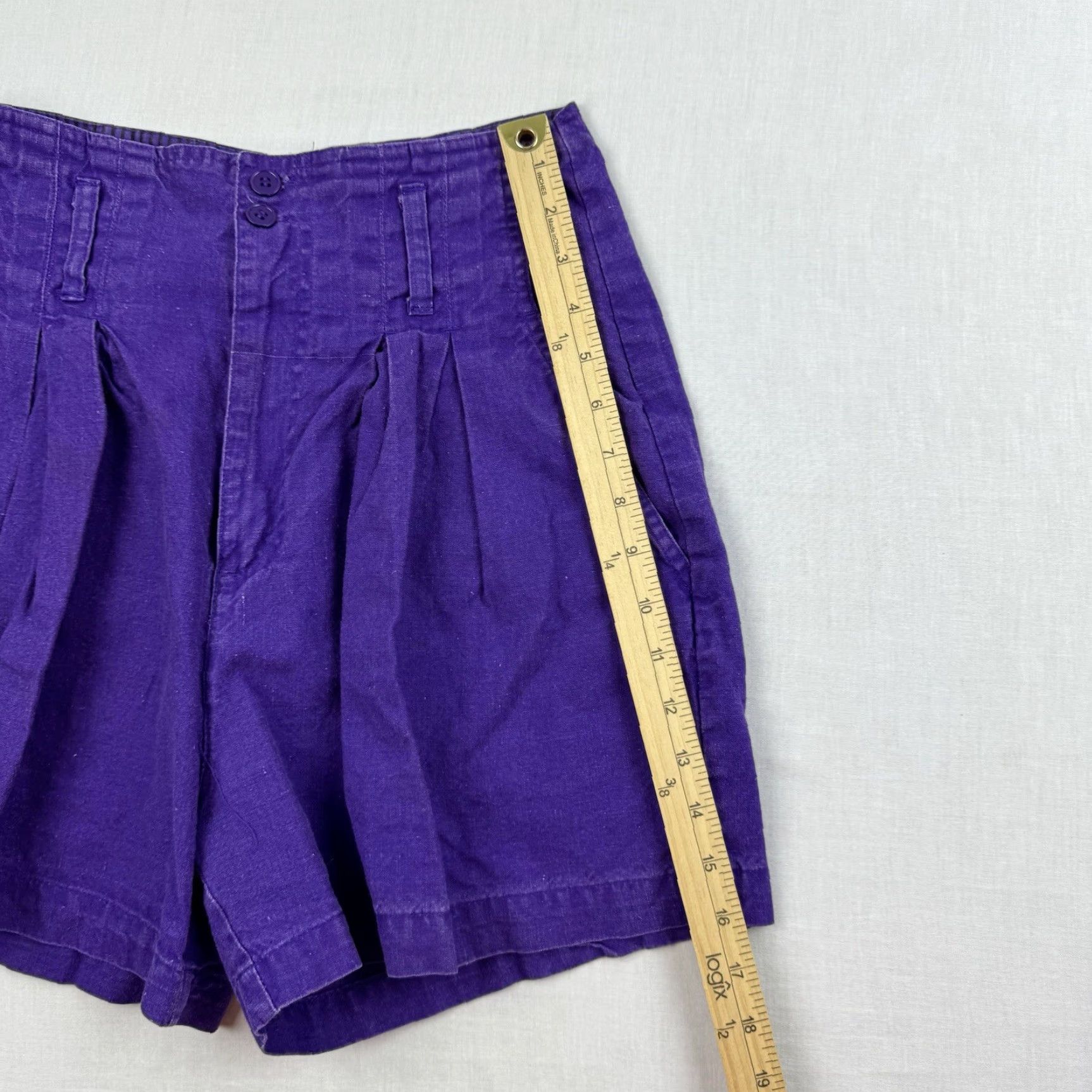 Vintage VINTAGE Laura C’est Jolie Shorts Womens 11/12 High Waist Hipster Purple 1980s 80s Mens? Women’s Size 32" / US 10 / IT 46 - 6 Thumbnail