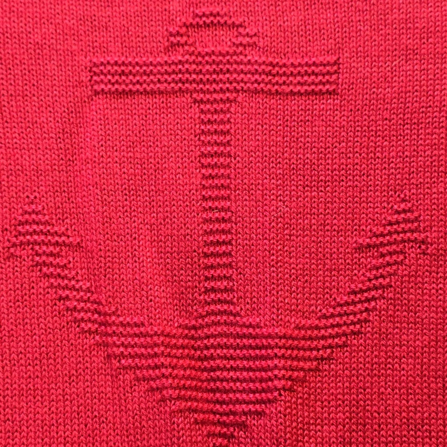 Nautica VINTAGE Keneth Too Sweater Womens Medium Red Anchor Nautical Preppy Casual Pullover Knit Boat Neck Short Sleeve Regular Knit Size M / US 6-8 / IT 42-44 - 3 Thumbnail