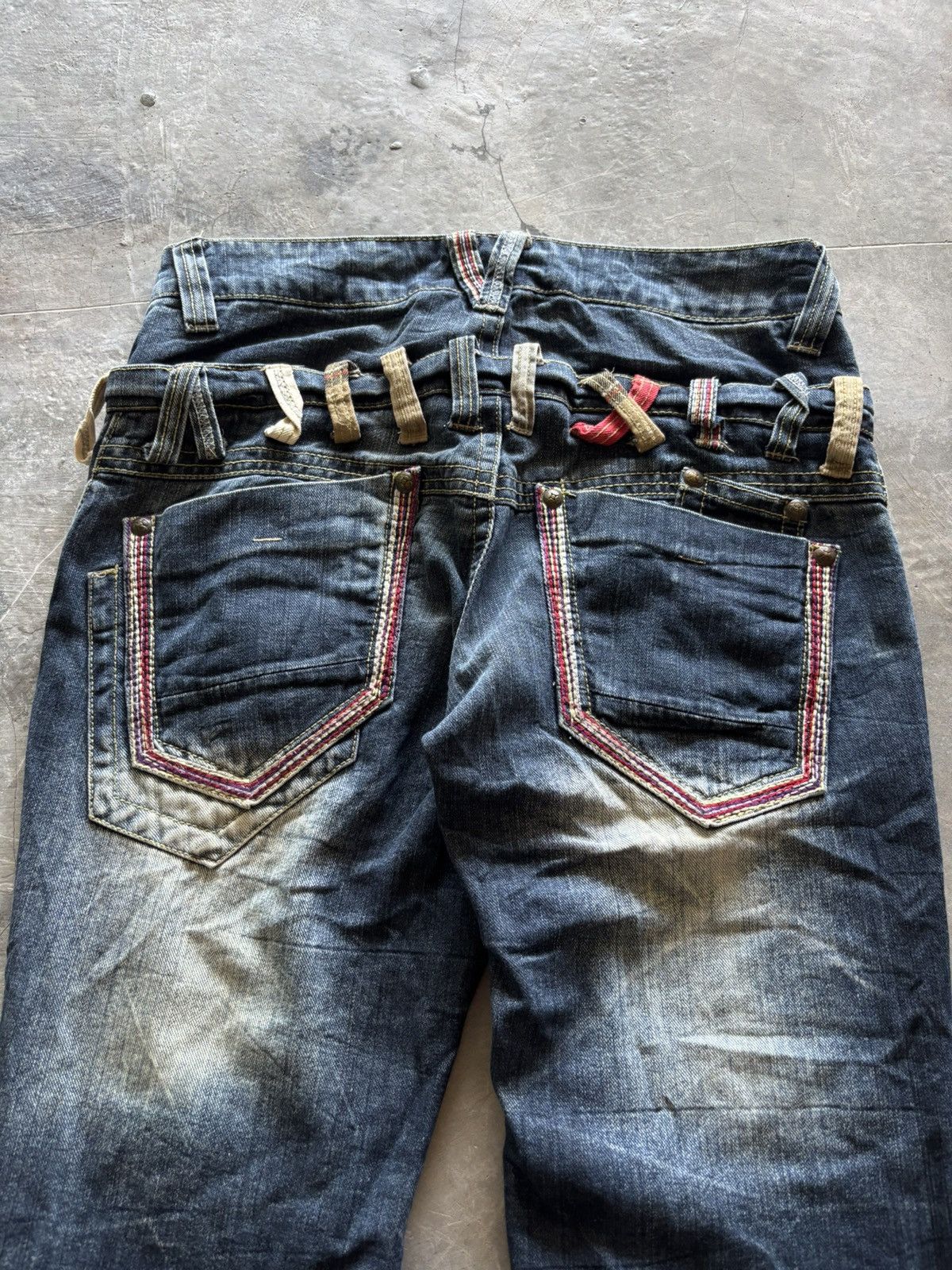 PPFM double waist sorridere faded wash whiskered japanese punk Size US 31 - 12 Thumbnail