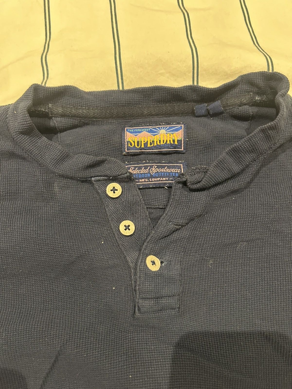 Superdry Waffle Henley vintage Superdry Longsleeve Size US M / EU 48-50 / 2 - 1 Thumbnail