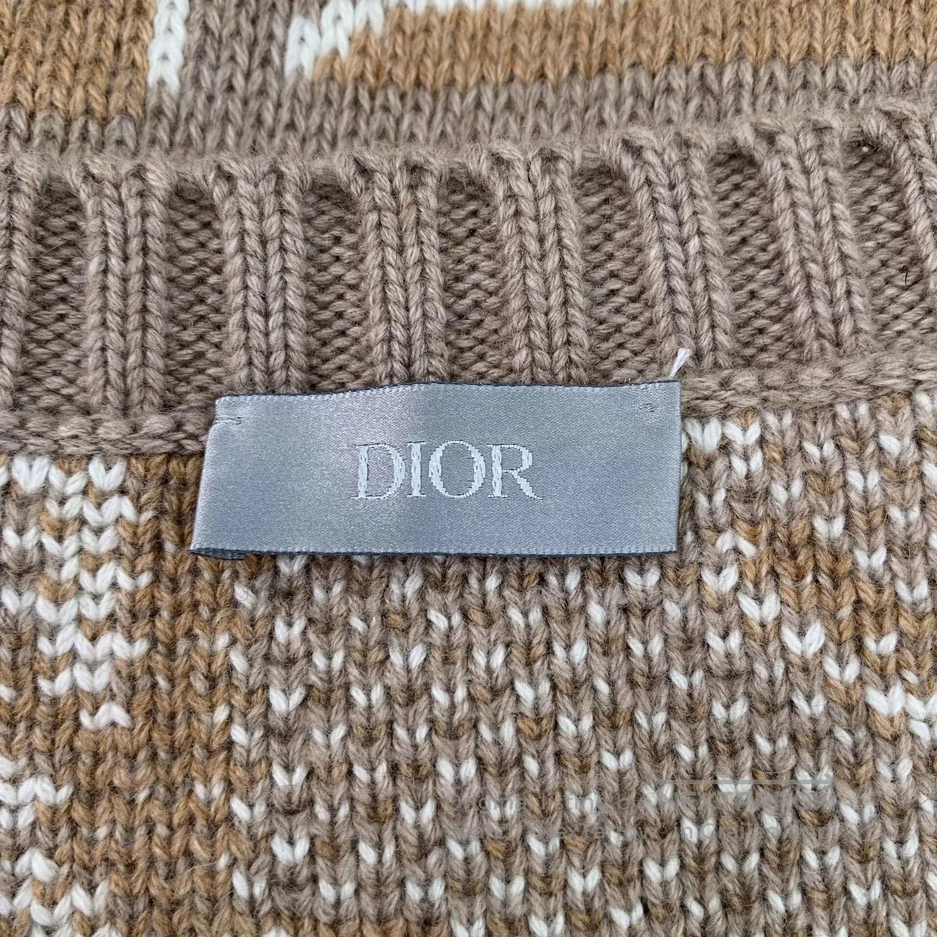 Dior brown logo printed cashmere knit sweater. Size US XL / EU 56 / 4 - 5 Thumbnail
