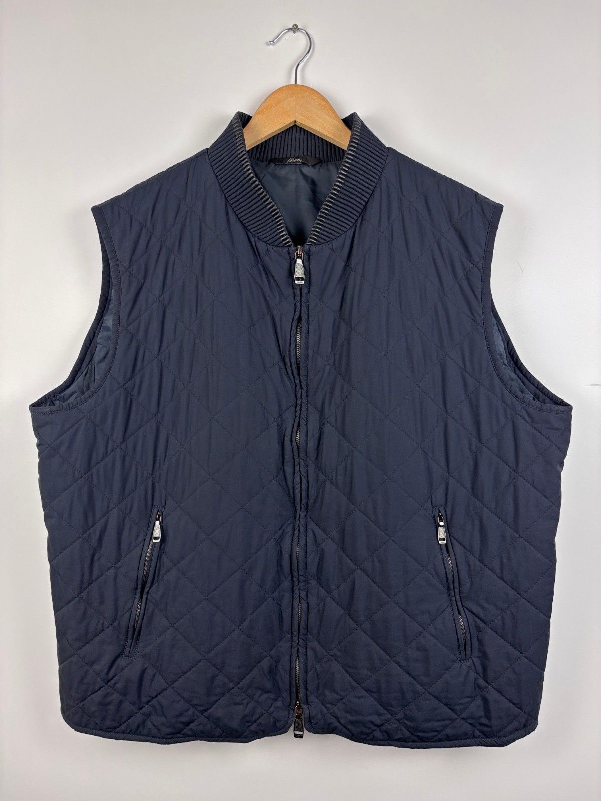Brioni Brioni Silk SWL600 Quilted Gilet Carry Over Vest Blue 3XL Size US XXL / EU 58 / 5 - 1 Thumbnail