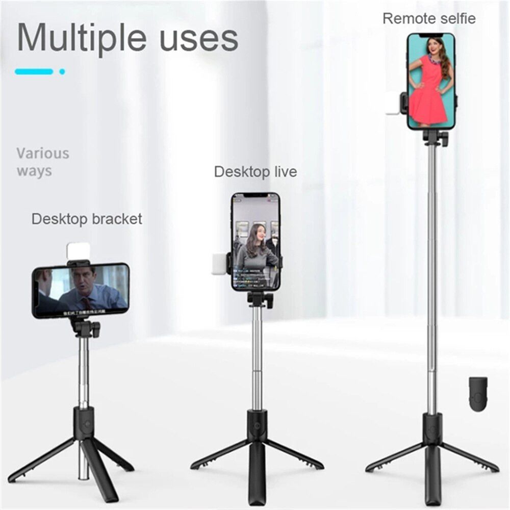 Other Wireless Selfie Stick Phone Holder 74cm Mini Tripod LED Size ONE SIZE - 4 Thumbnail