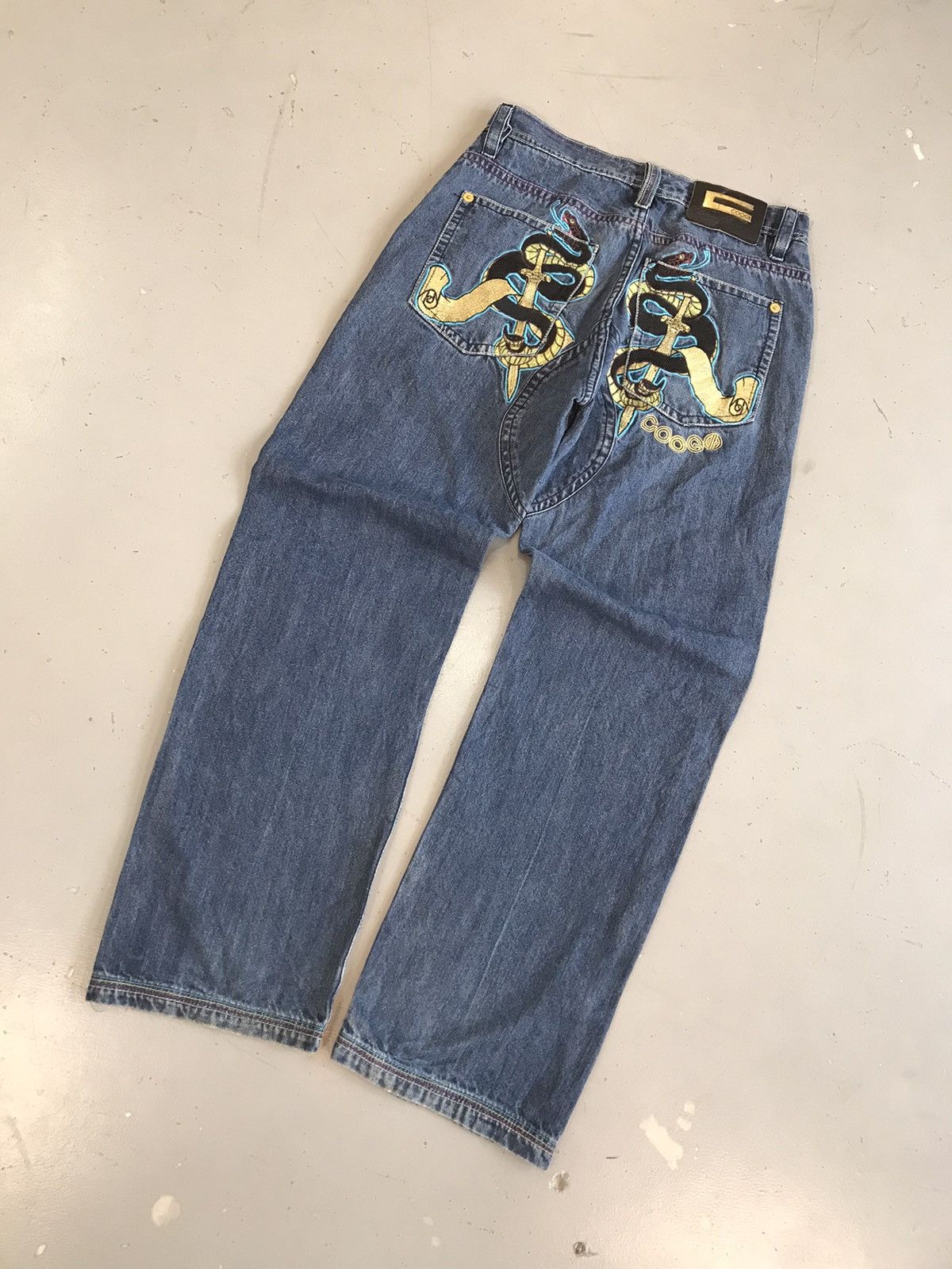 Coogi × Vintage Vintage Coogi sword ⚔️ sneck embroidered denim Size US 32 / EU 48 - 12 Thumbnail