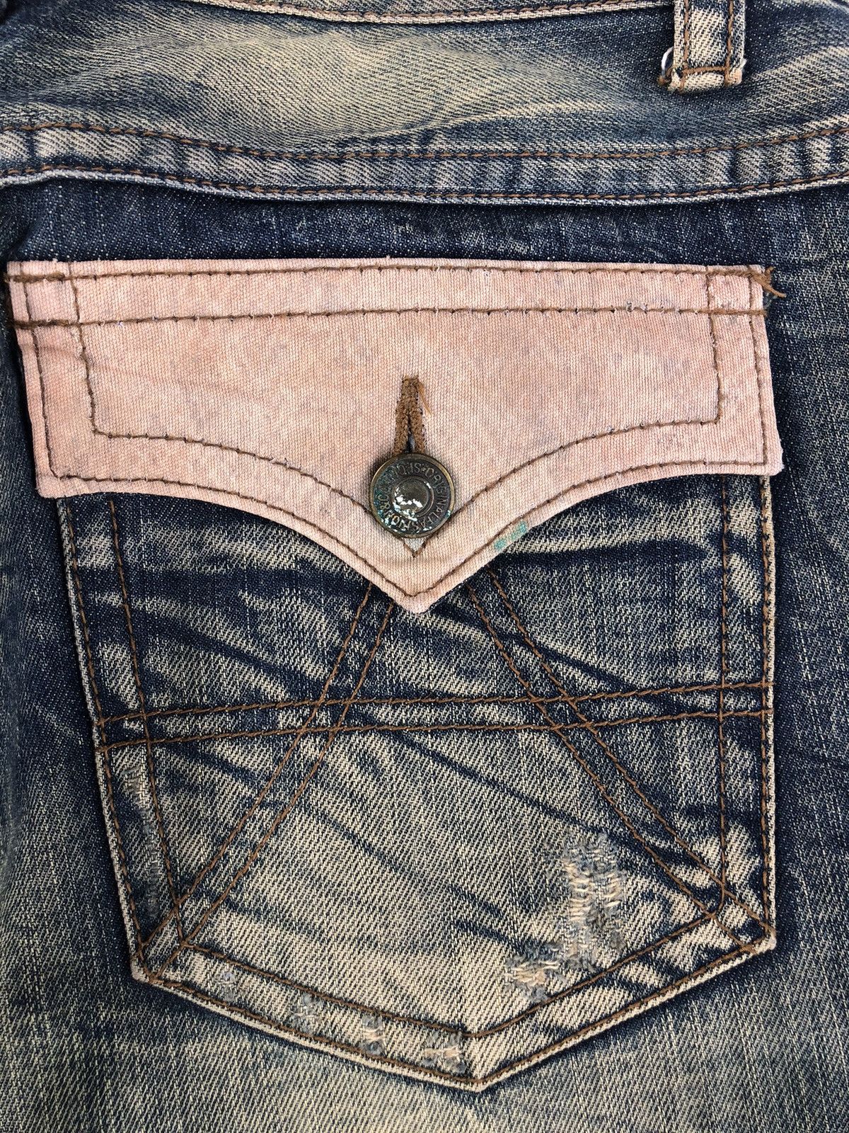 Japanese Brand Japanese Algate Flared Jeans Mud Wash Distressed Jeans Size US 32 / EU 48 - 14 Thumbnail