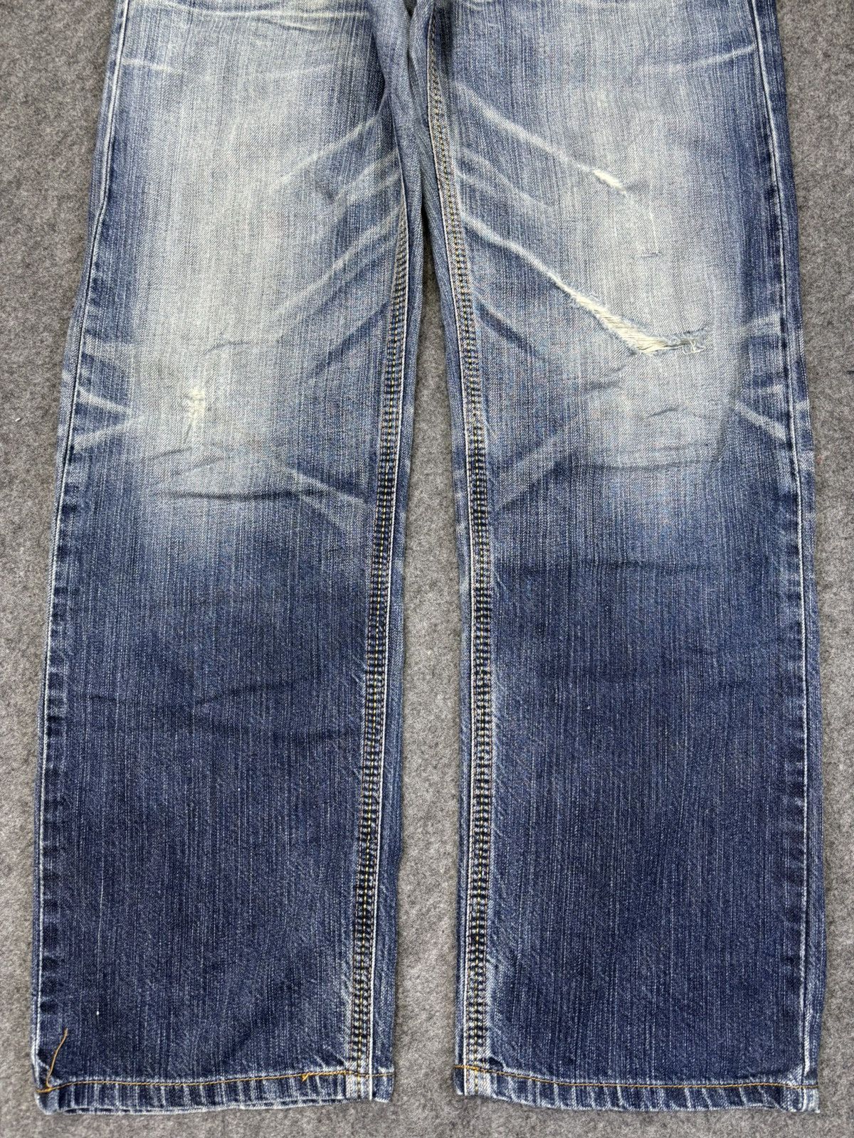 Edwin 💥Thrashed💥Wide Edwin Thrashed Style Distressed Denim F960 Size US 30 / EU 46 - 4 Thumbnail