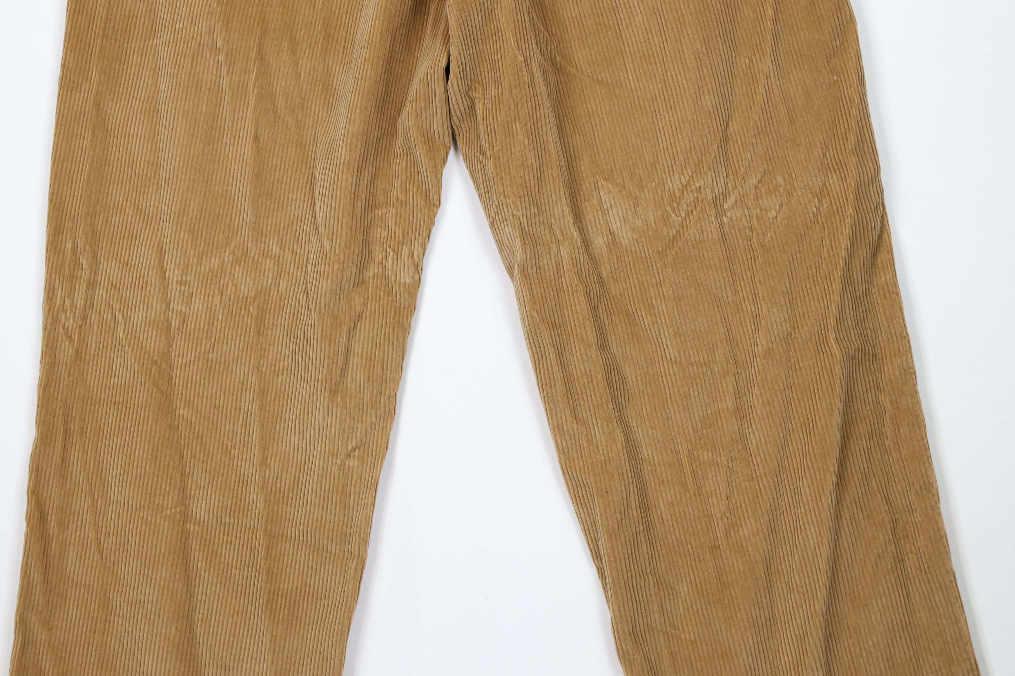 L.L. Bean Vintage LL Bean Wide Leg Corduroy Chino Pants Beige Cotton Size US 35 - 9 Thumbnail