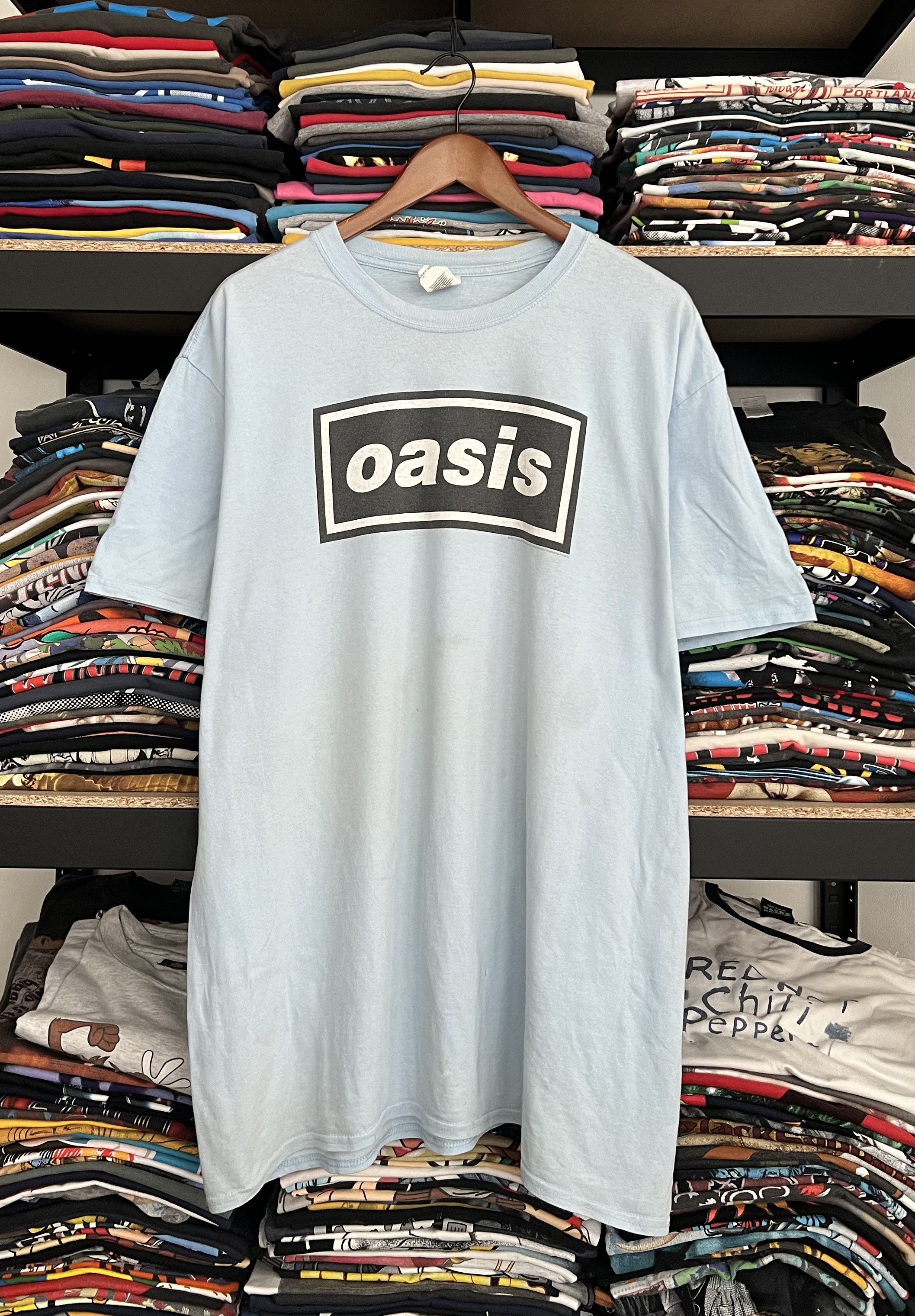 Band Tees Vintage 2021 Oasis Britpop Blue T-shirt Size US XL / EU 56 / 4 - 1 Thumbnail