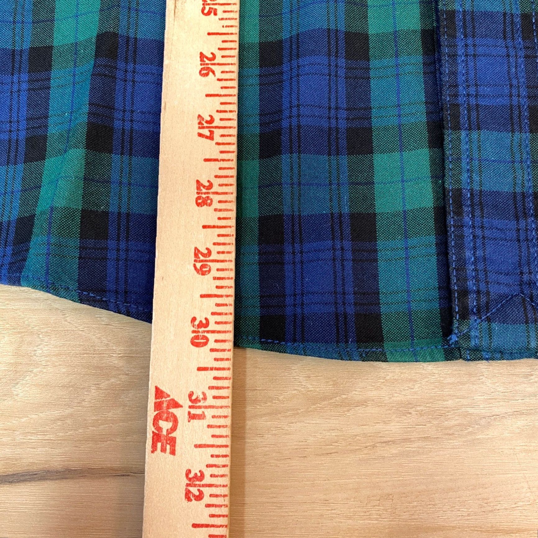 Lands' End Lands' End Oxford Shirt Mens Large Button-Down Plaid Tartan Blackwatch Cotton Flannel Long Sleeve Chest Pocket Casual Button-Up Classic Collar-Down Size US L / EU 52-54 / 3 - 5 Thumbnail