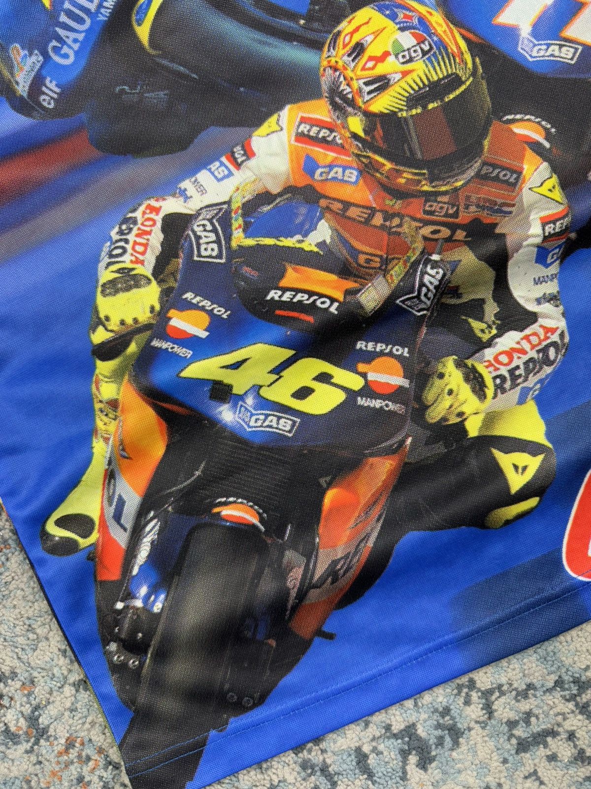 Other Vintage 90s MotoGP Gualoises Dutch TT all over print Jersey Size US M / EU 48-50 / 2 - 6 Thumbnail