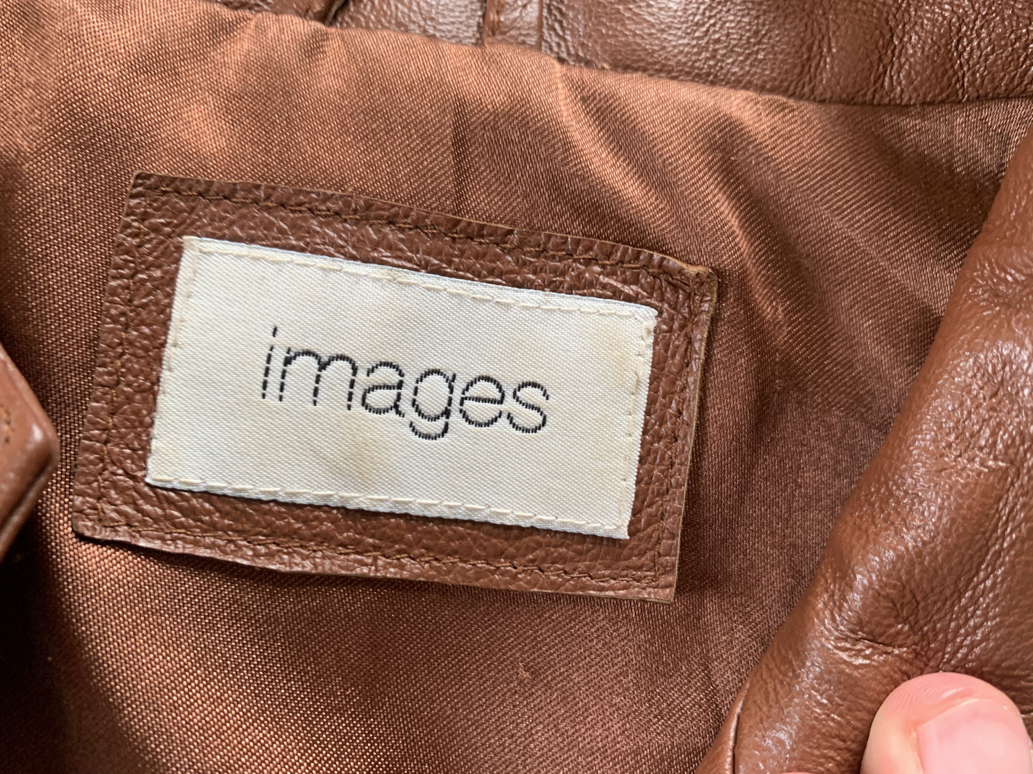 Designer Vintage Images Leather Brown Women’s Jacket Size M / US 6-8 / IT 42-44 - 6 Thumbnail