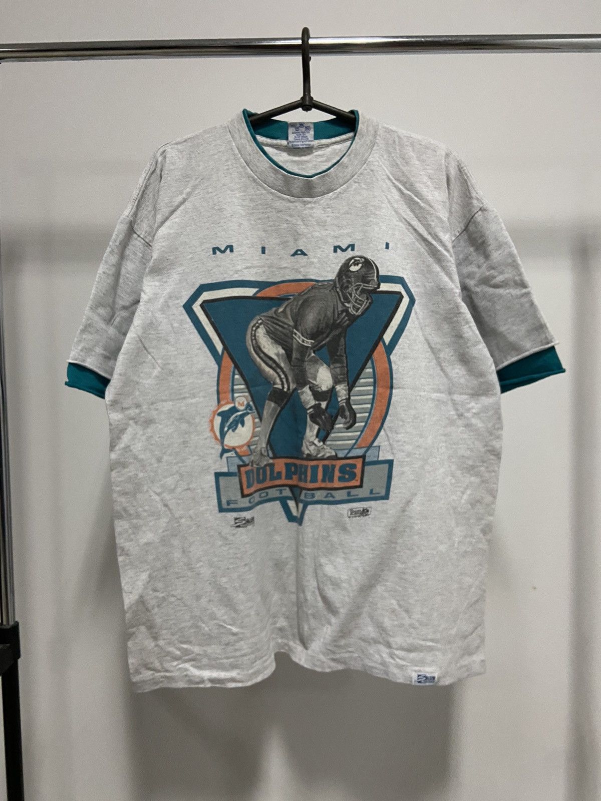 NFL USA Miami Dolphins big logo NFL 1991 vintage 🏉 Size US XL / EU 56 / 4 - 1 Thumbnail