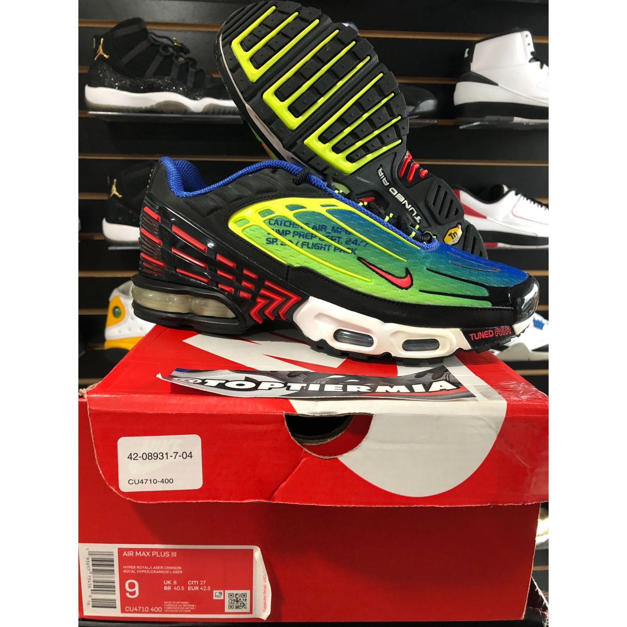 image of Nike Airmax Plus 3 Catching Fire Parachute 2020 Size 9 Shoes in Green, Men's