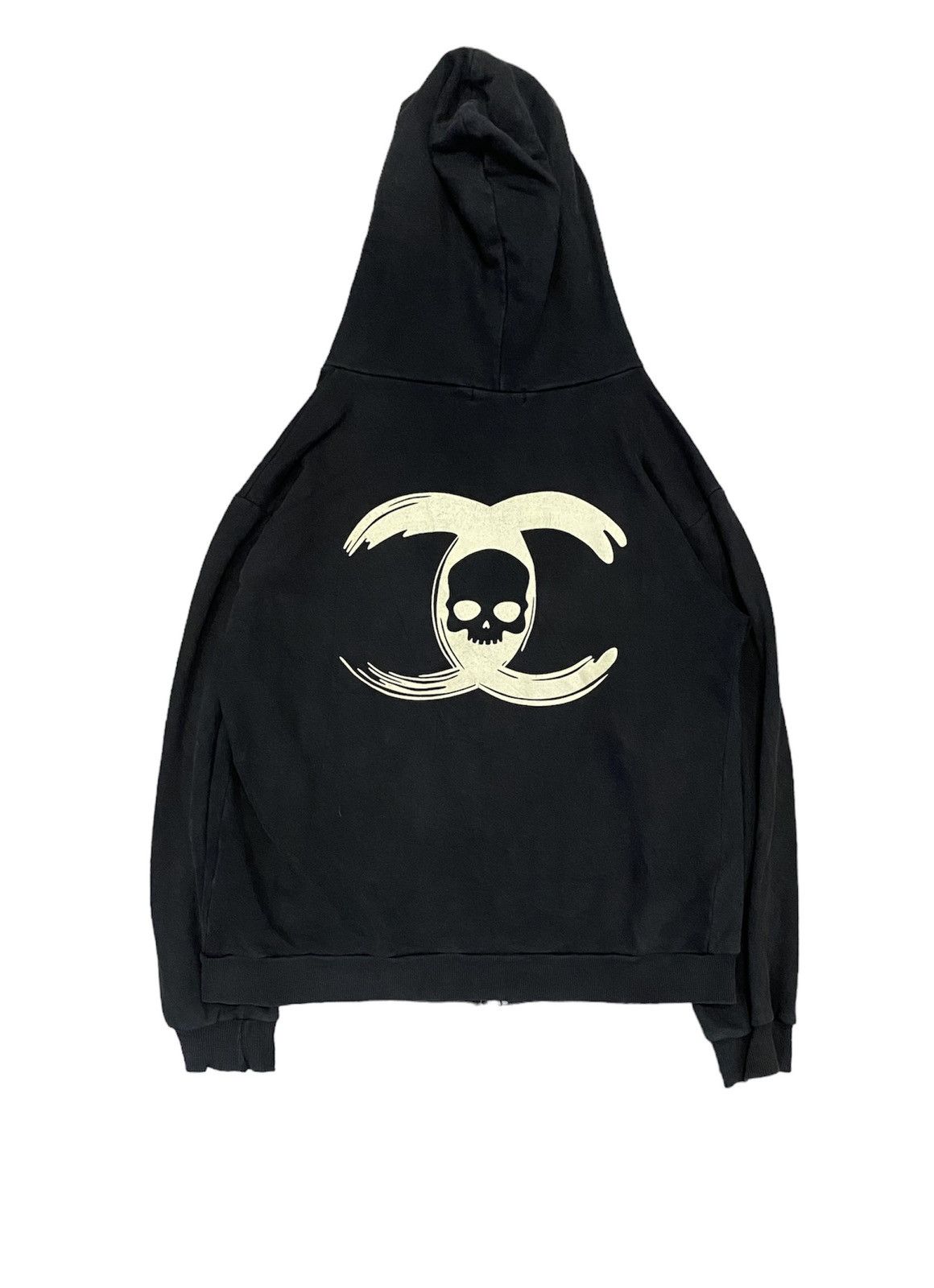 HYDROGEN CC Chanel parody logo skull hoodie
