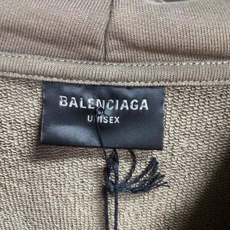 Balenciaga Balenciaga Printed Logo Hoodie in Gray Brown-2506 Size US S / EU 44-46 / 1 - 3 Thumbnail