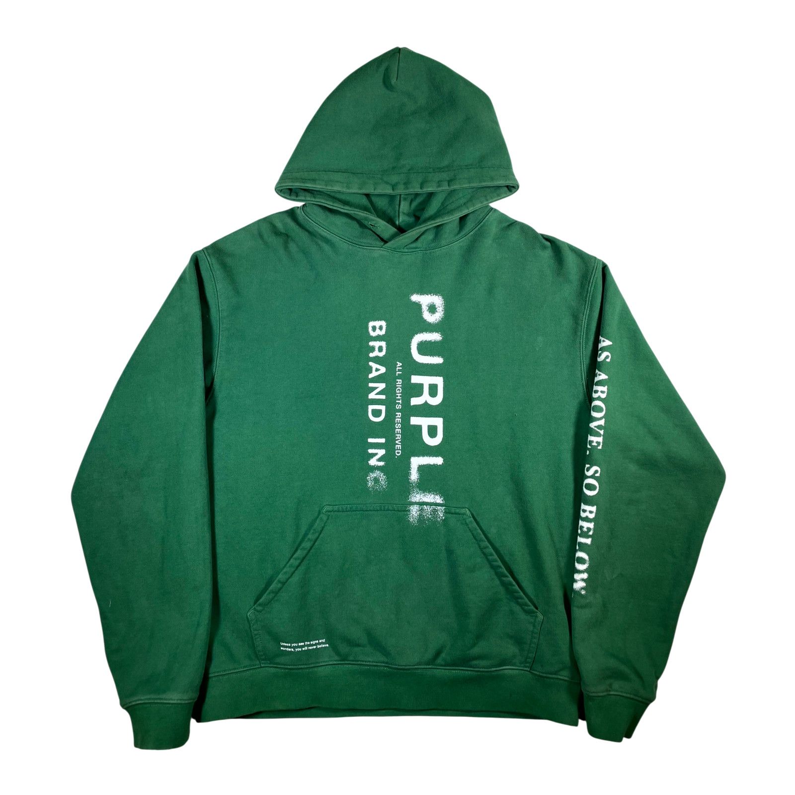 Purple Brand Purple Brand Logo Green Hoodie Size US S / EU 44-46 / 1 - 1 Thumbnail