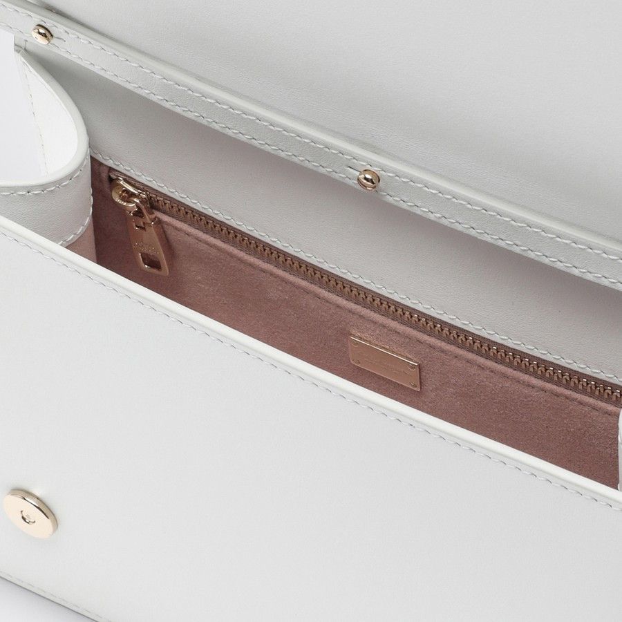 Dolce & Gabbana o1d2blof0824 Size : OS / Logo Leather Shoulder Bag in White Size ONE SIZE - 4 Thumbnail