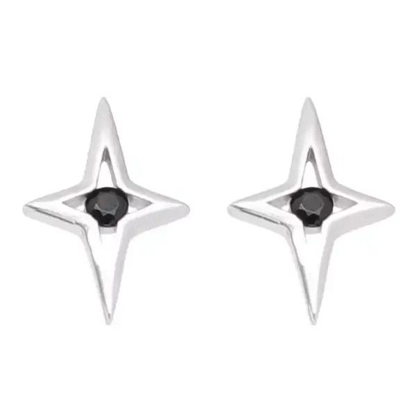 Japanese Brand 100%925 silver retro punk earrings Size ONE SIZE - 4 Thumbnail