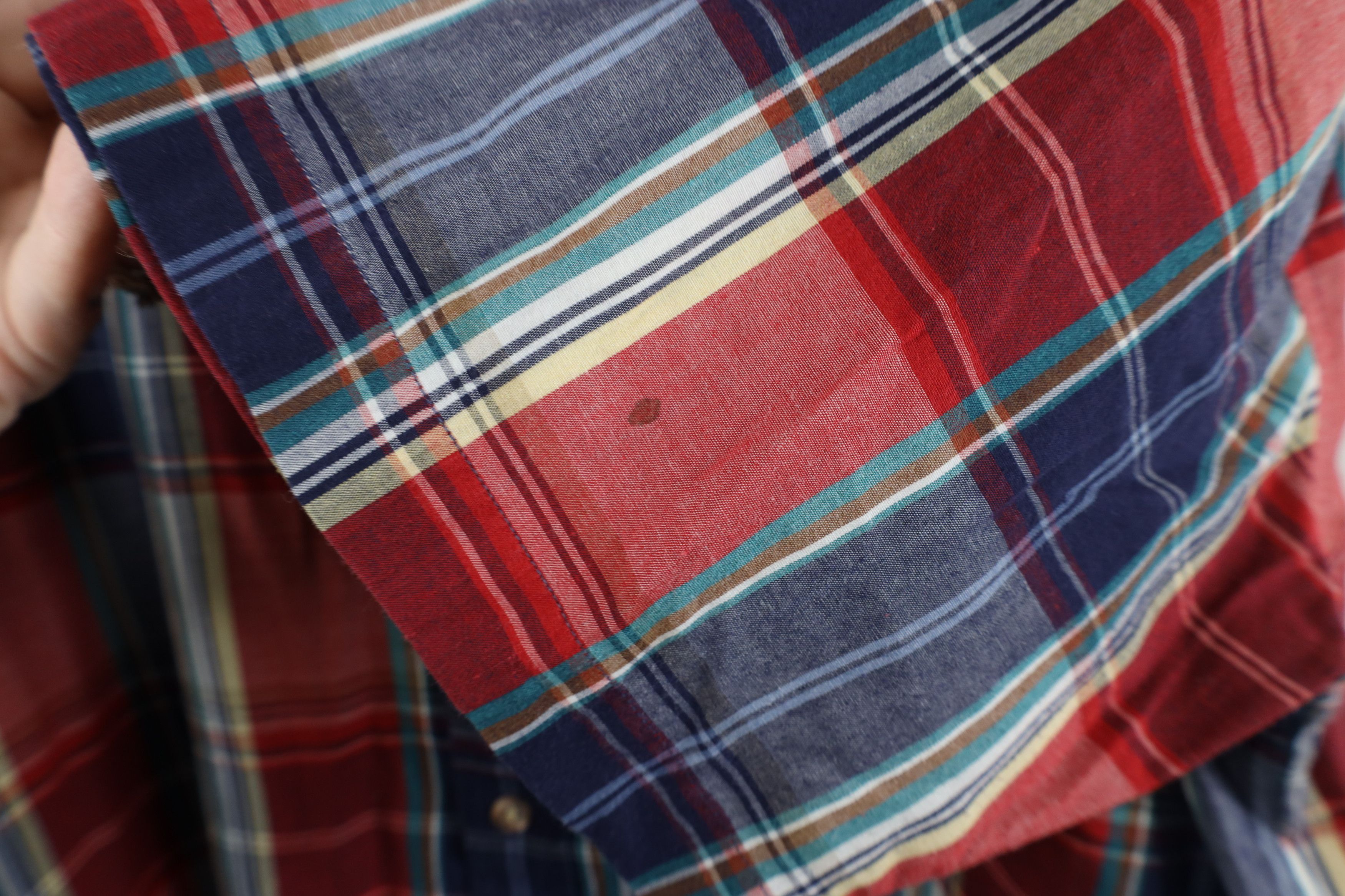Vintage Vintage 90s Streetwear Cloth Madras Plaid Button Down Shirt Size US XL / EU 56 / 4 - 10 Thumbnail