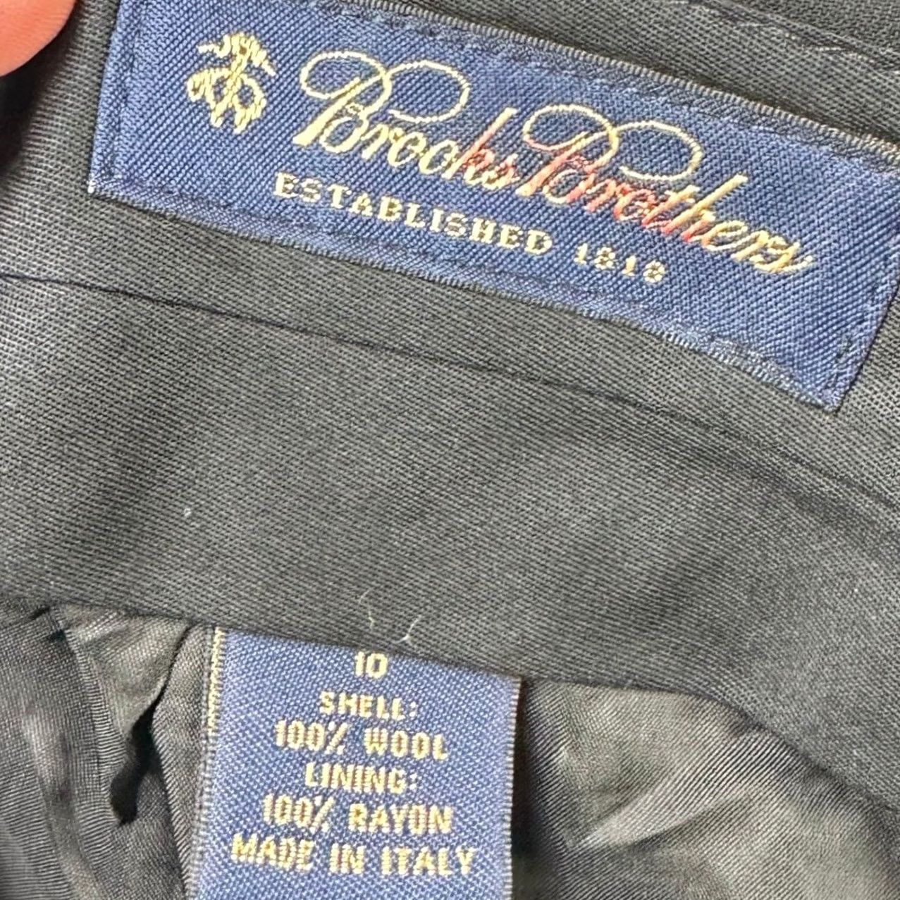 Brooks Brothers VINTAGE Brooks Brothers Womens 10 Tuxedo Pants Dress Black Wool Wide Leg Trousers EUC Size 32" / US 10 / IT 46 - 4 Thumbnail