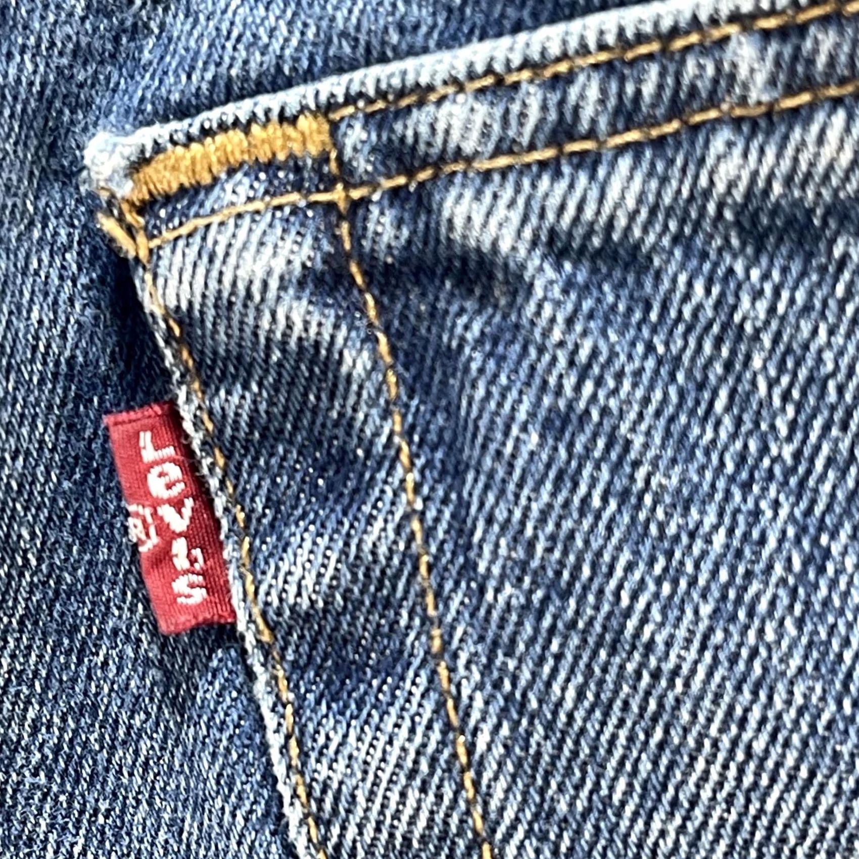 Levi's Levi's 501 Jeans Mens 36x36 Blue Denim Straight Leg Button Fly Red Tab Classic Size US 36 / EU 52 - 6 Thumbnail