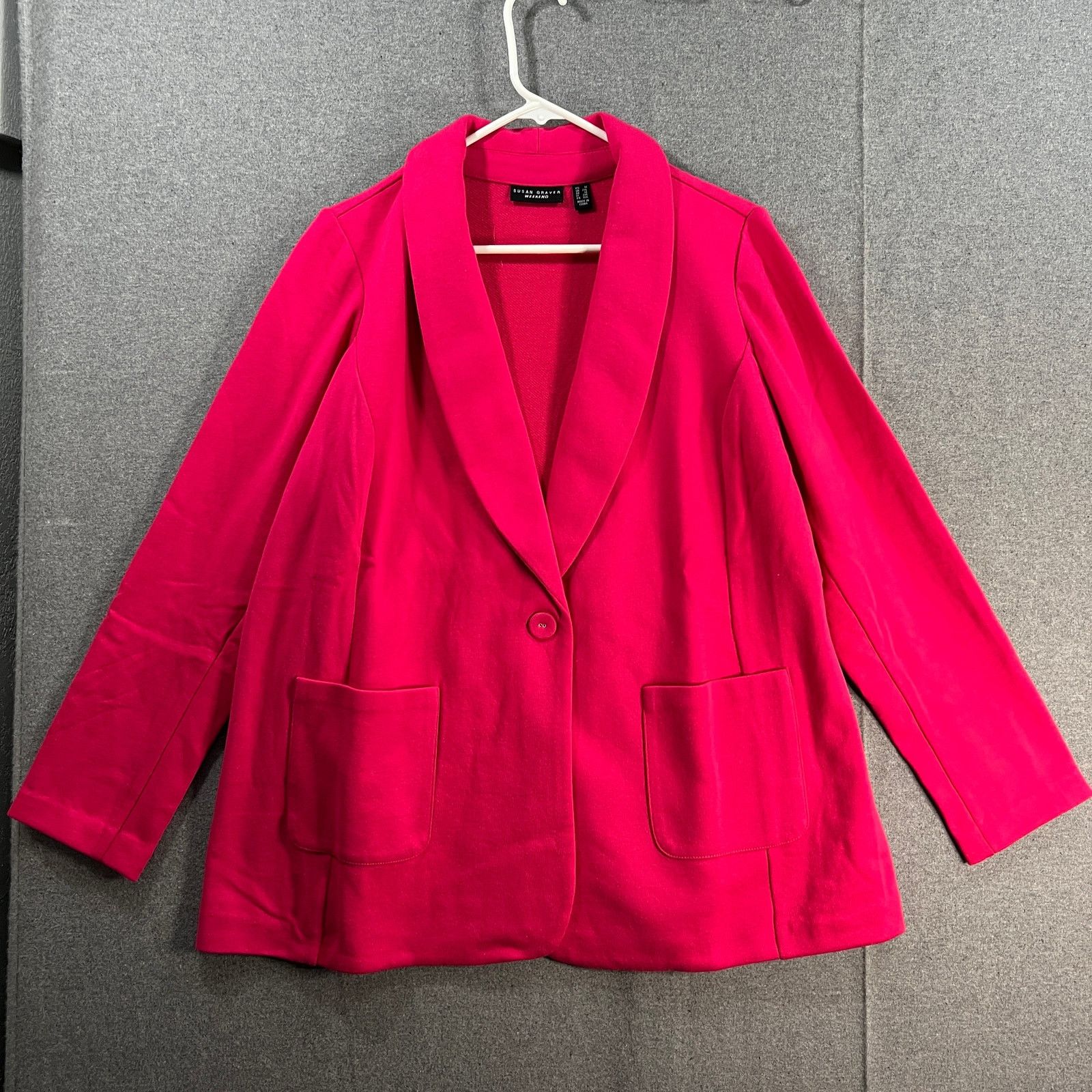 Other Susan Graver Weekend Regular Marina Knit Blazer Size XL / US 12-14 / IT 48-50 - 1 Thumbnail