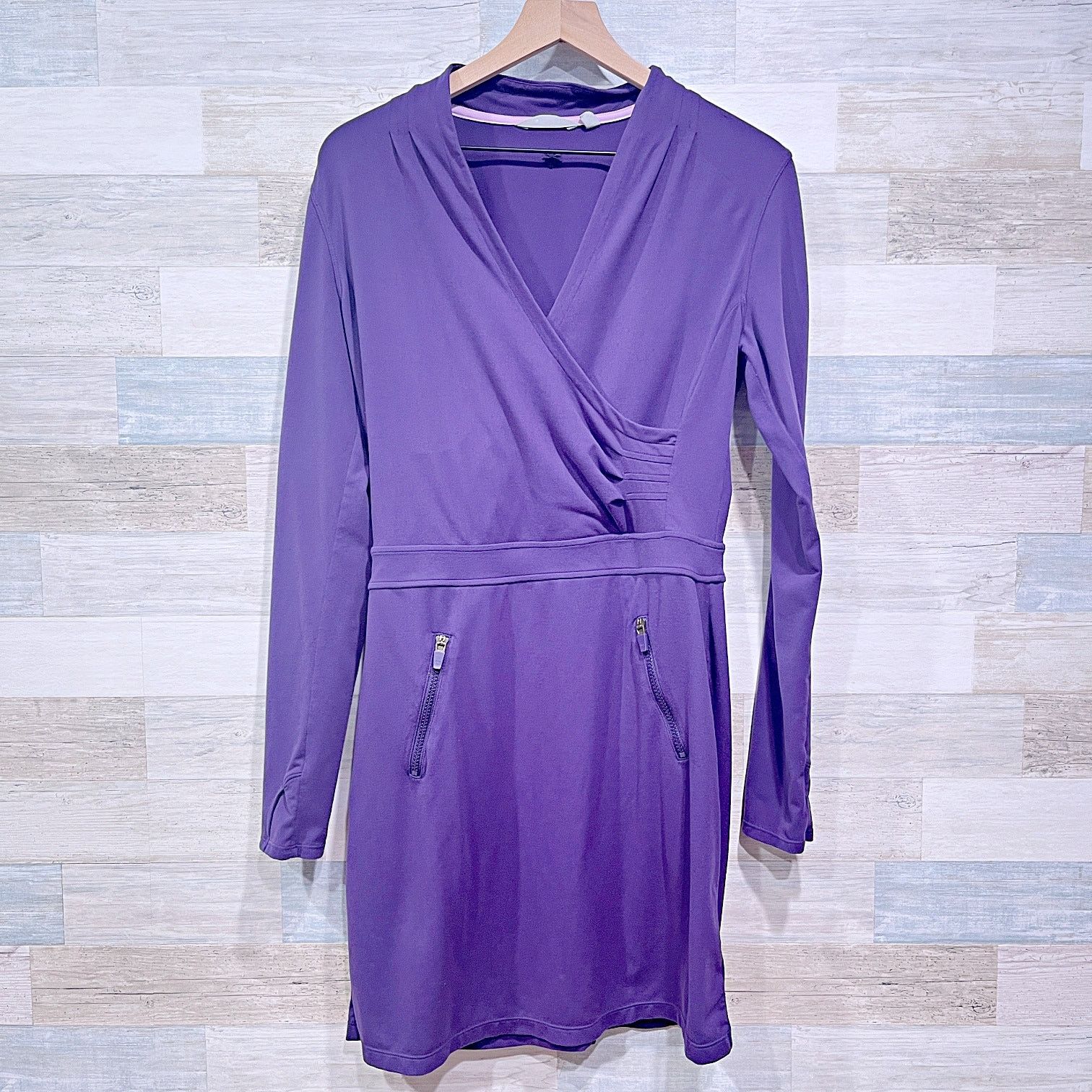 Athleta Athleta Suedy Lady Wrap Dress Purple Womens Medium Size M / US 6-8 / IT 42-44 - 1 Thumbnail
